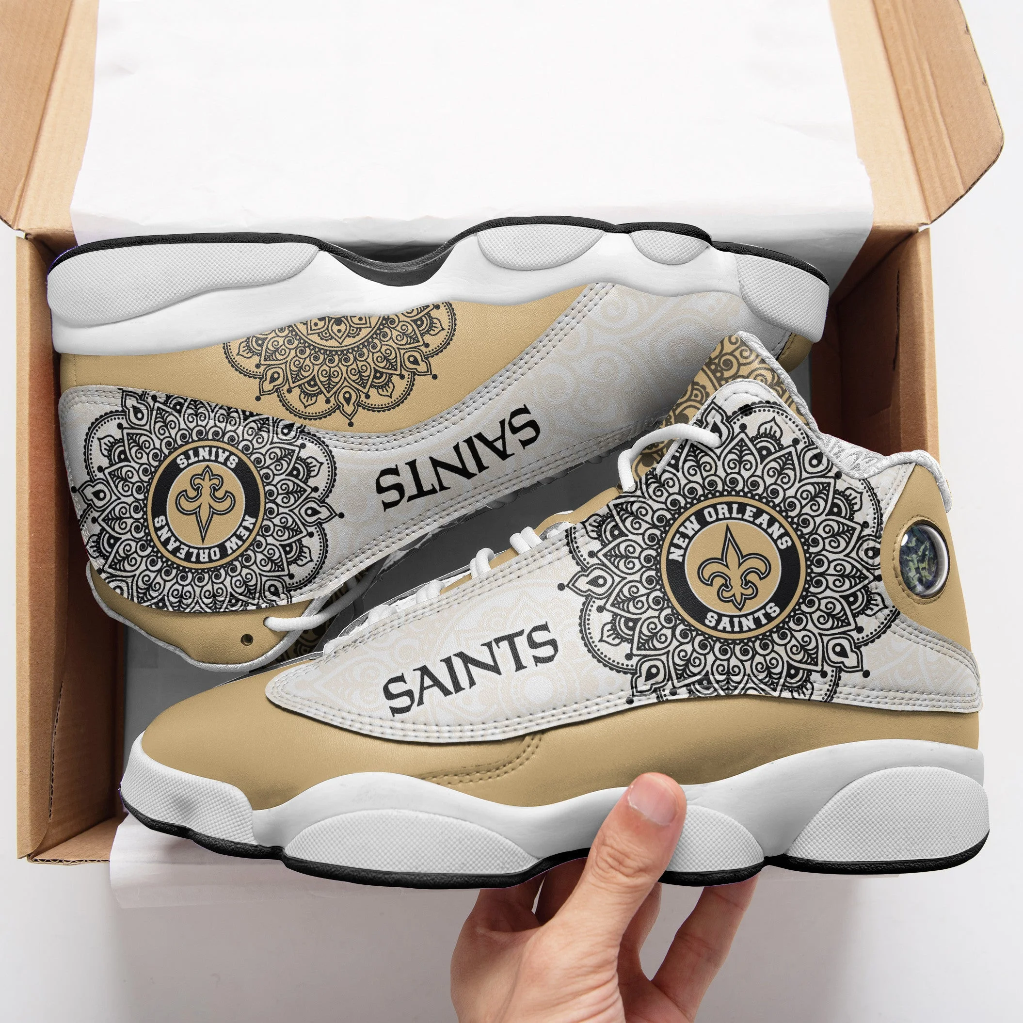New Orleans Saints NFL AJ13 Sneakers Shoes For Men And Women 29