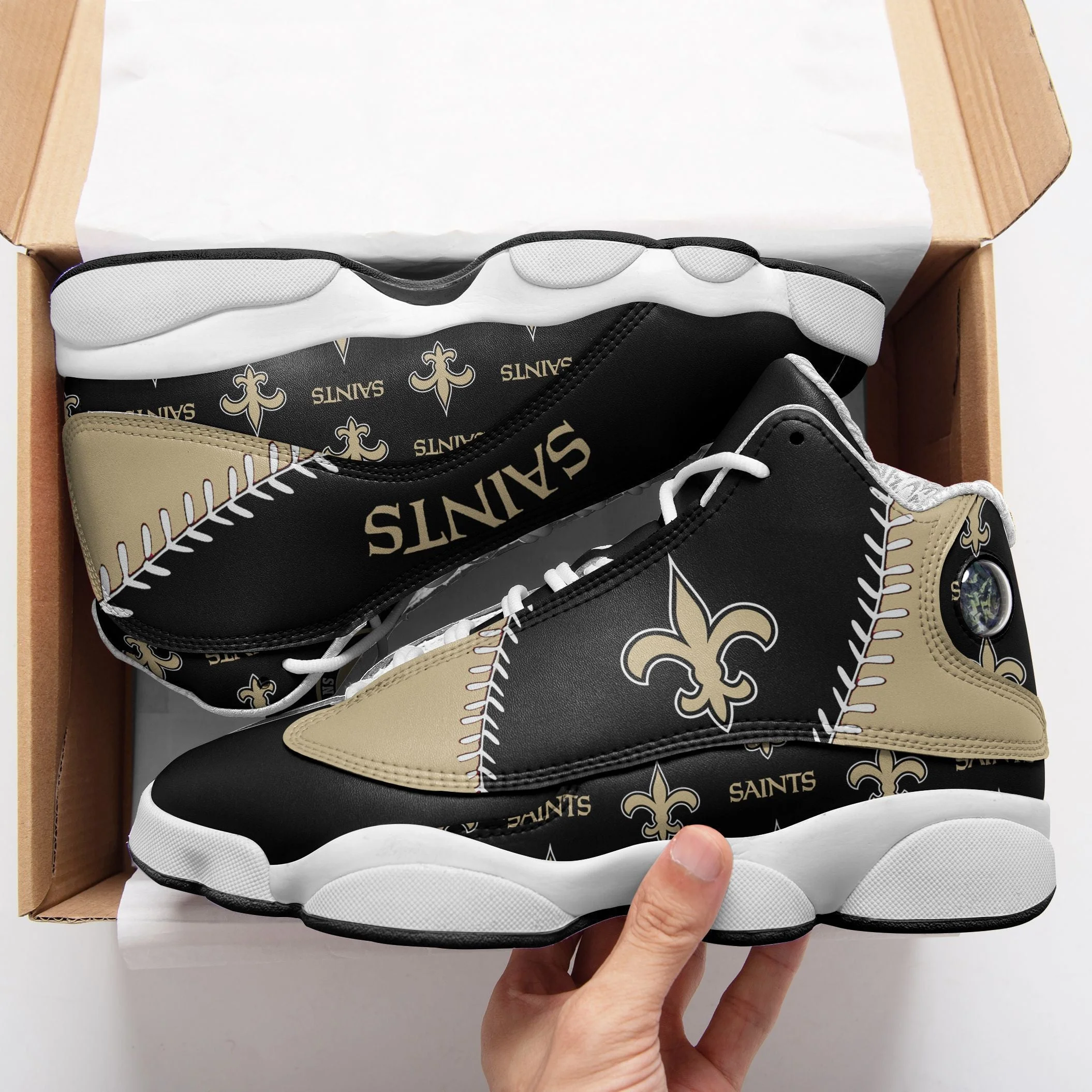 New Orleans Saints NFL AJ13 Sneakers Shoes For Men And Women 25