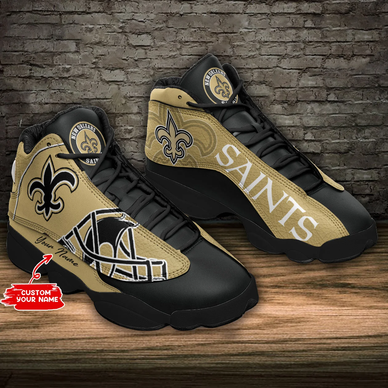 New Orleans Saints NFL AJ13 Sneakers Shoes For Men And Women 45