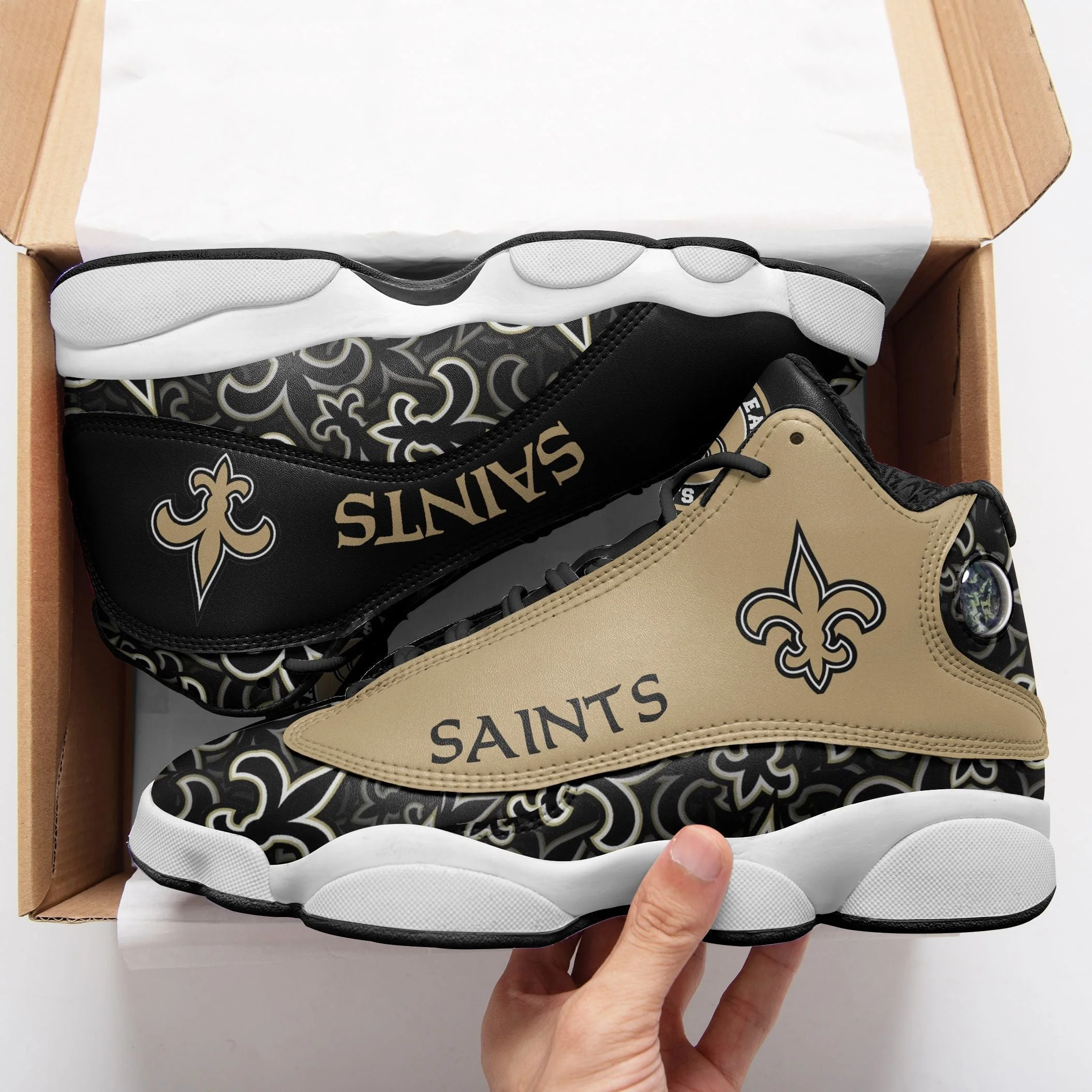 New Orleans Saints NFL AJ13 Sneakers Shoes For Men And Women 43
