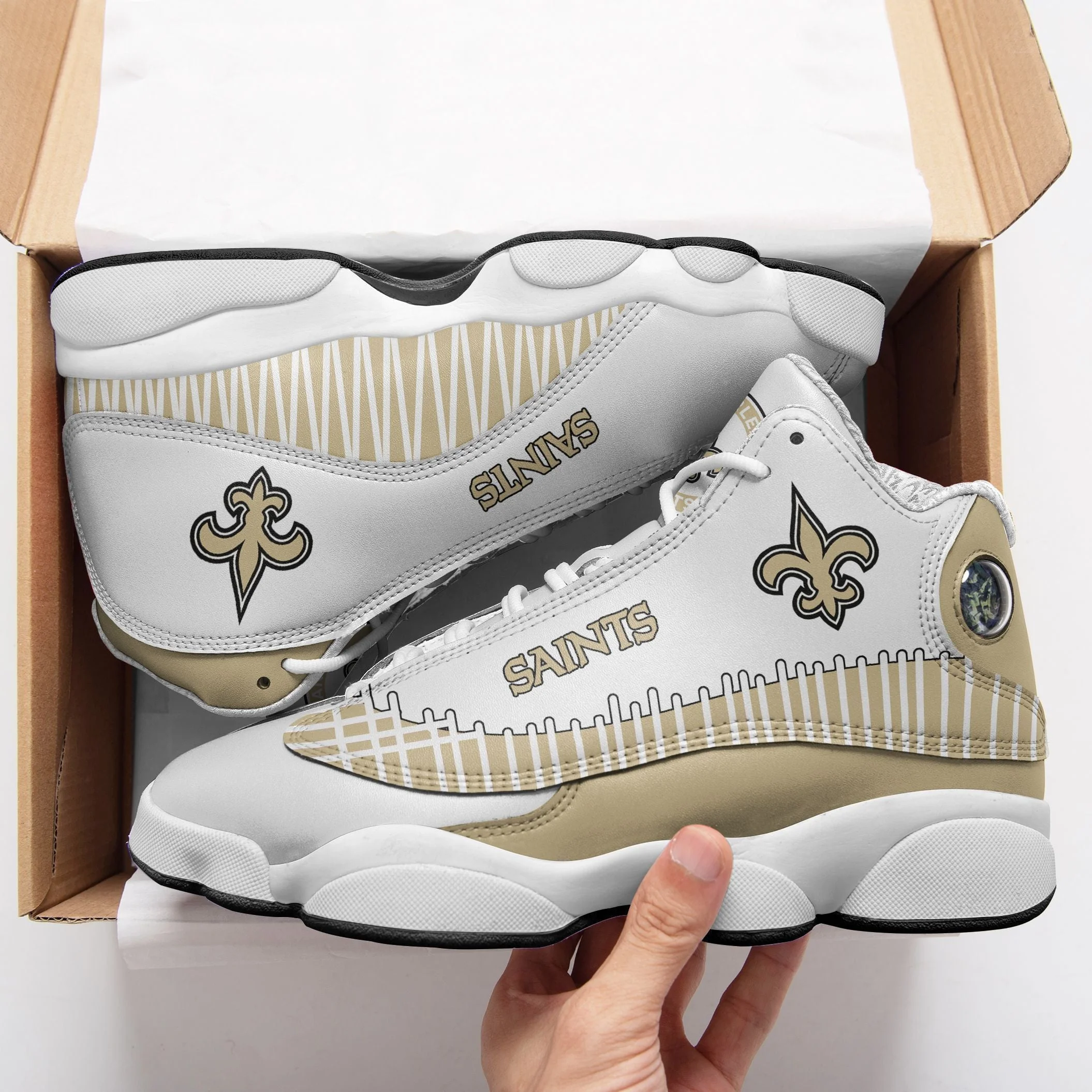 New Orleans Saints NFL AJ13 Sneakers Shoes For Men And Women 44