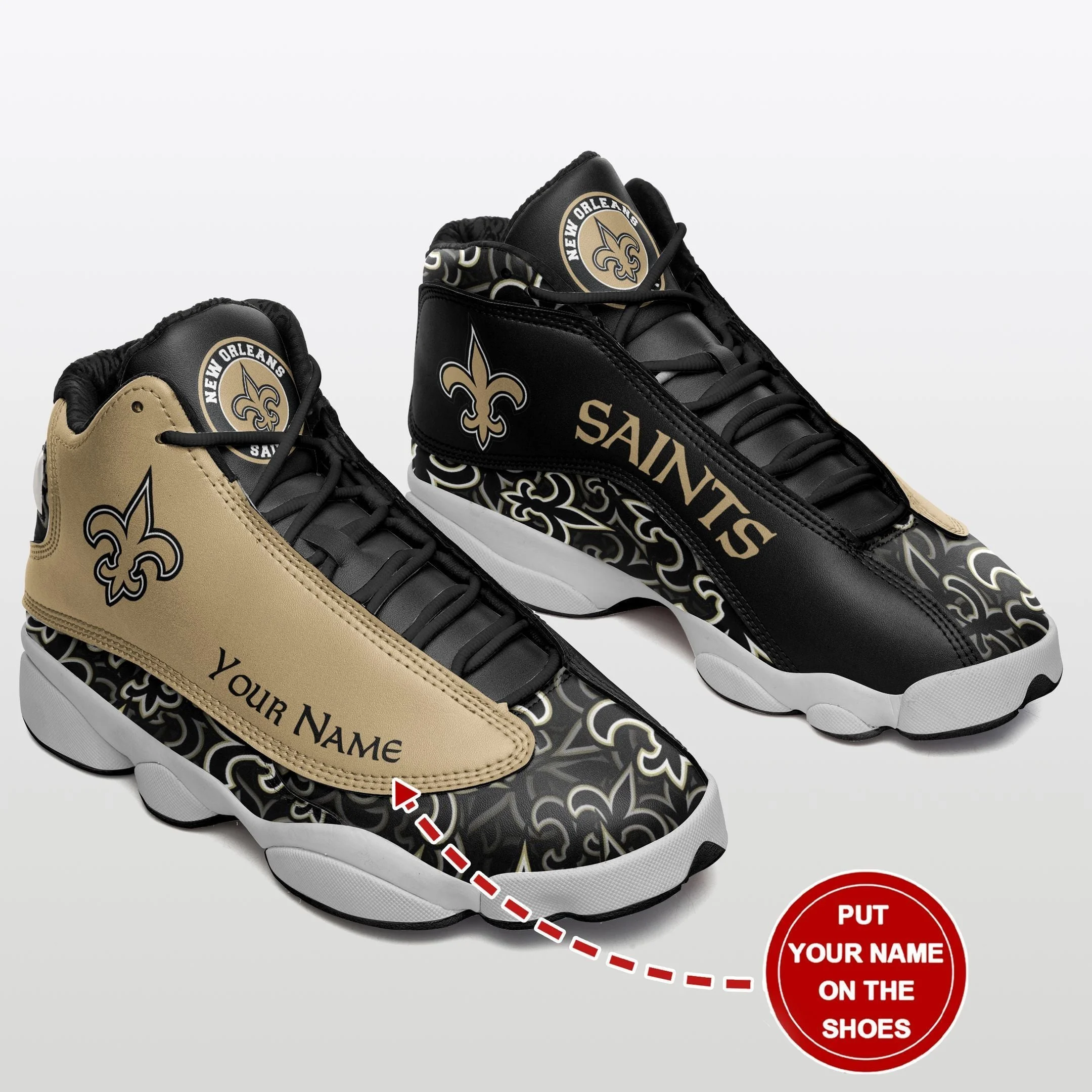 New Orleans Saints NFL AJ13 Sneakers Shoes For Men And Women 13
