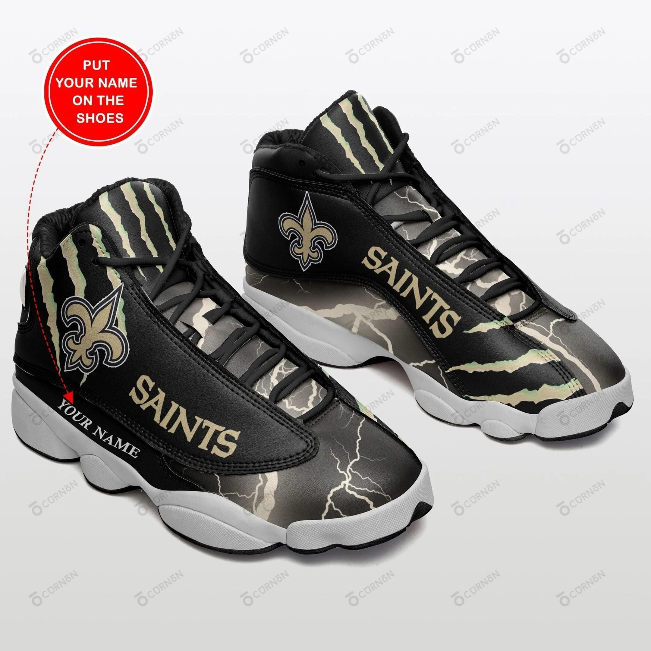 New Orleans Saints NFL AJ13 Sneakers Shoes For Men And Women 23