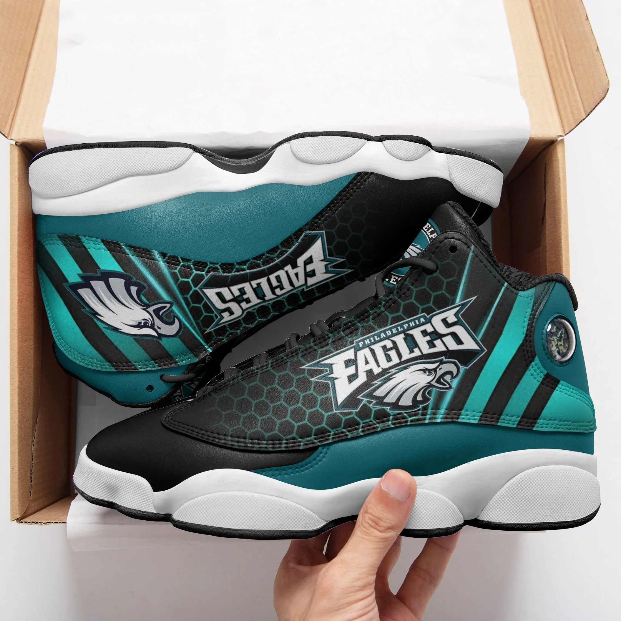 Philadelphia Eagles NFL AJ13 Sneakers Shoes For Men And Women 25