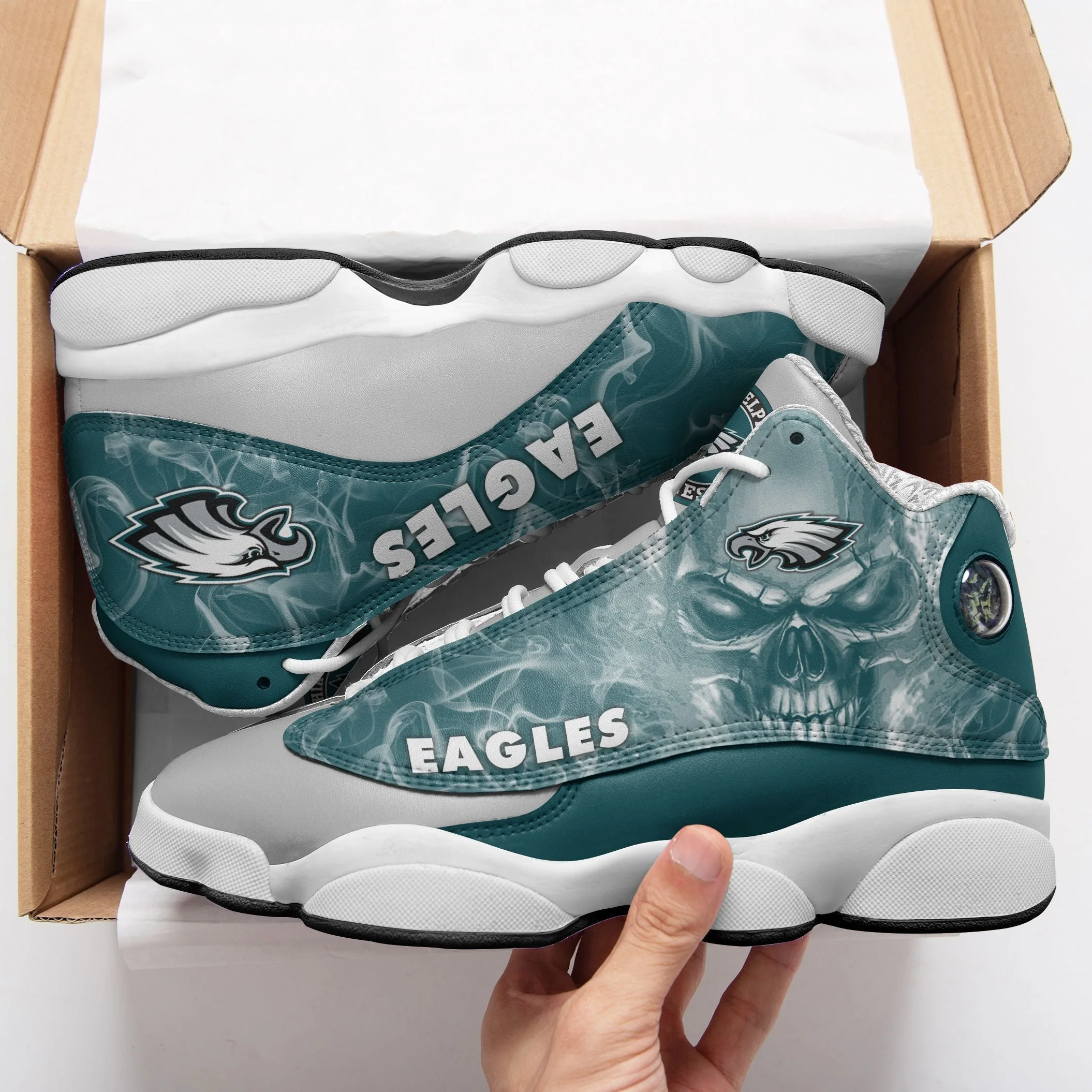 Philadelphia Eagles NFL AJ13 Sneakers Shoes For Men And Women 17