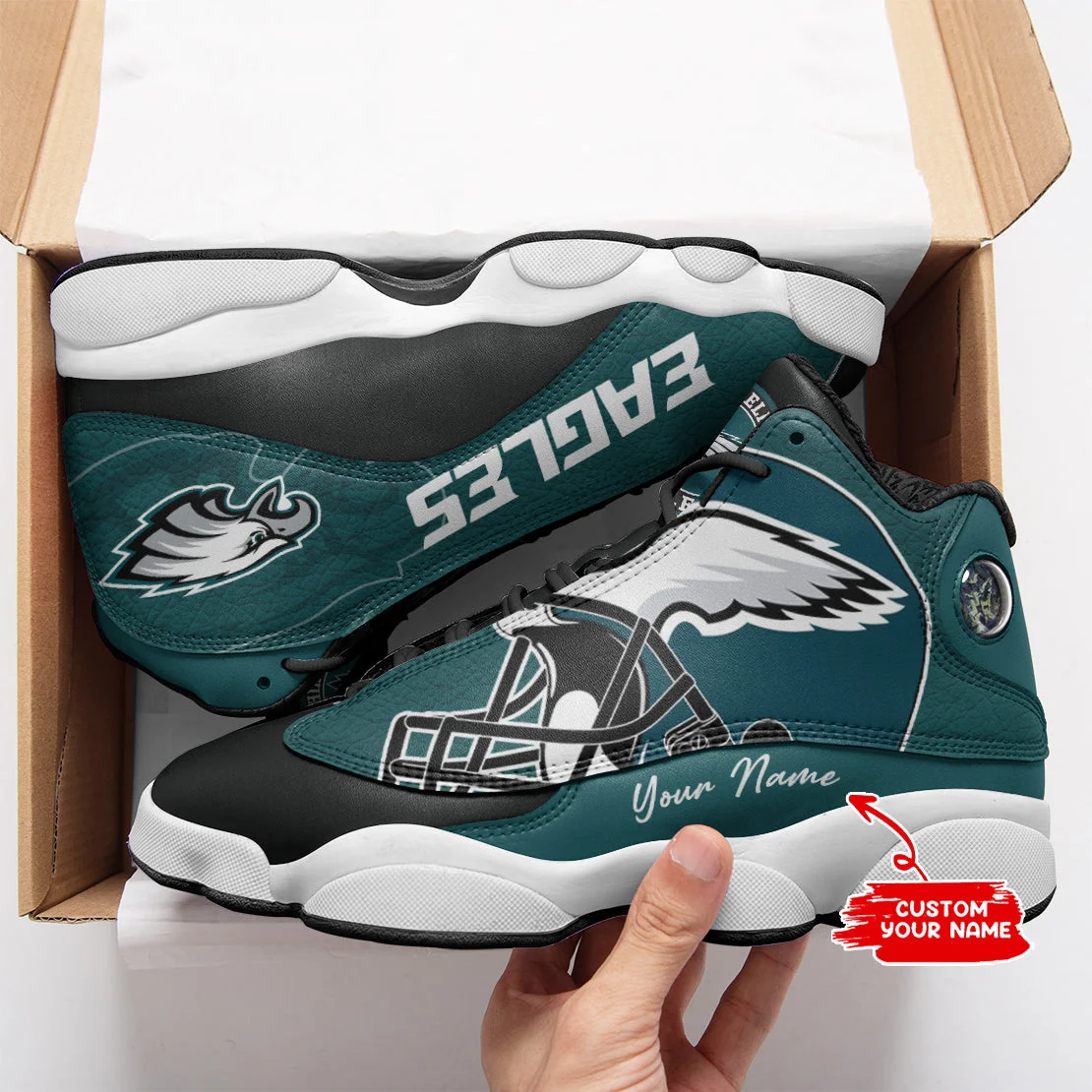 Philadelphia Eagles NFL AJ13 Sneakers Shoes For Men And Women 9