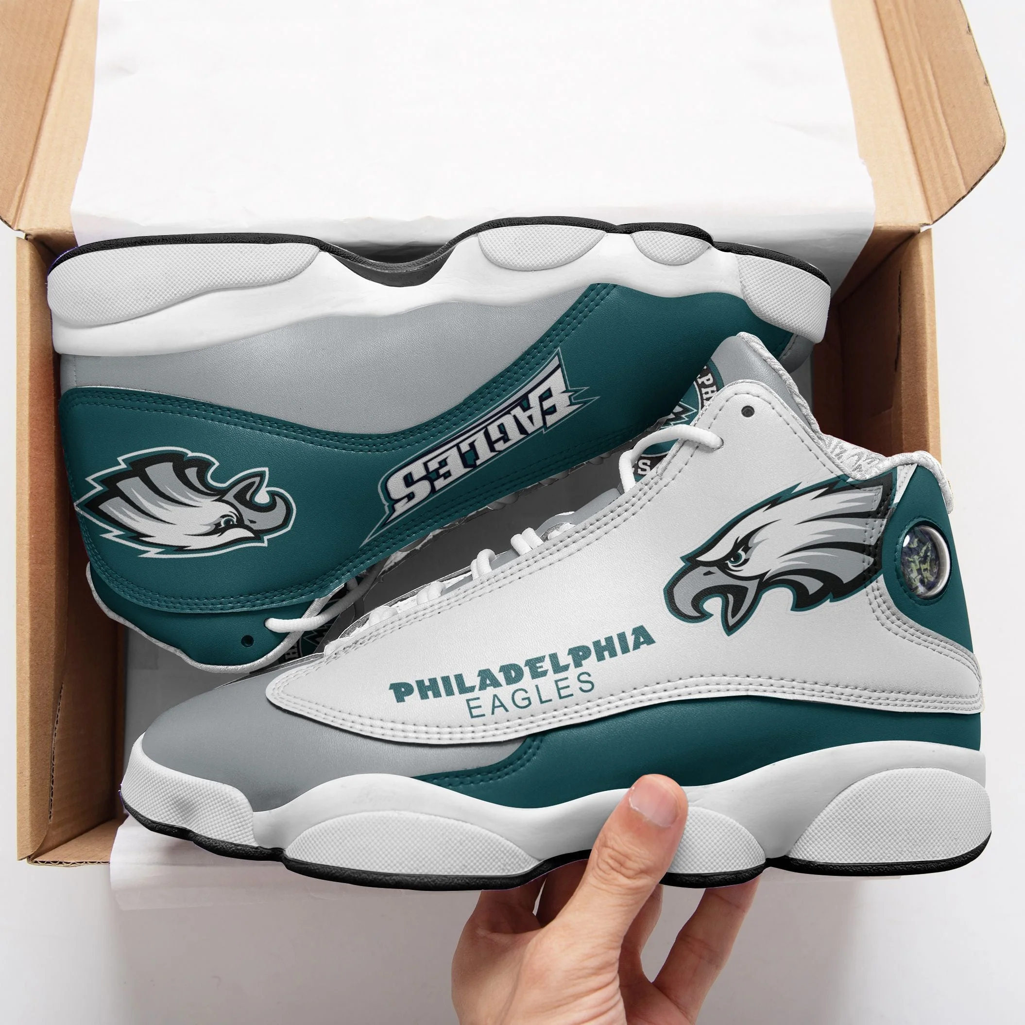 Philadelphia Eagles NFL AJ13 Sneakers Shoes For Men And Women 26