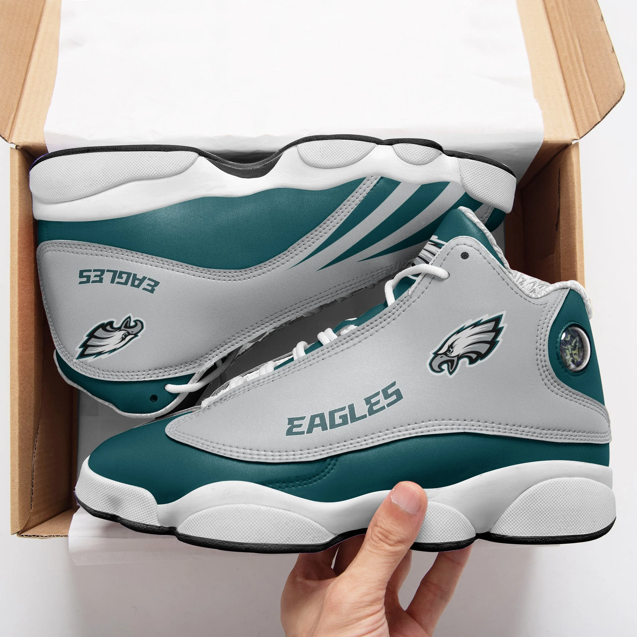 Philadelphia Eagles NFL AJ13 Sneakers Shoes For Men And Women 18
