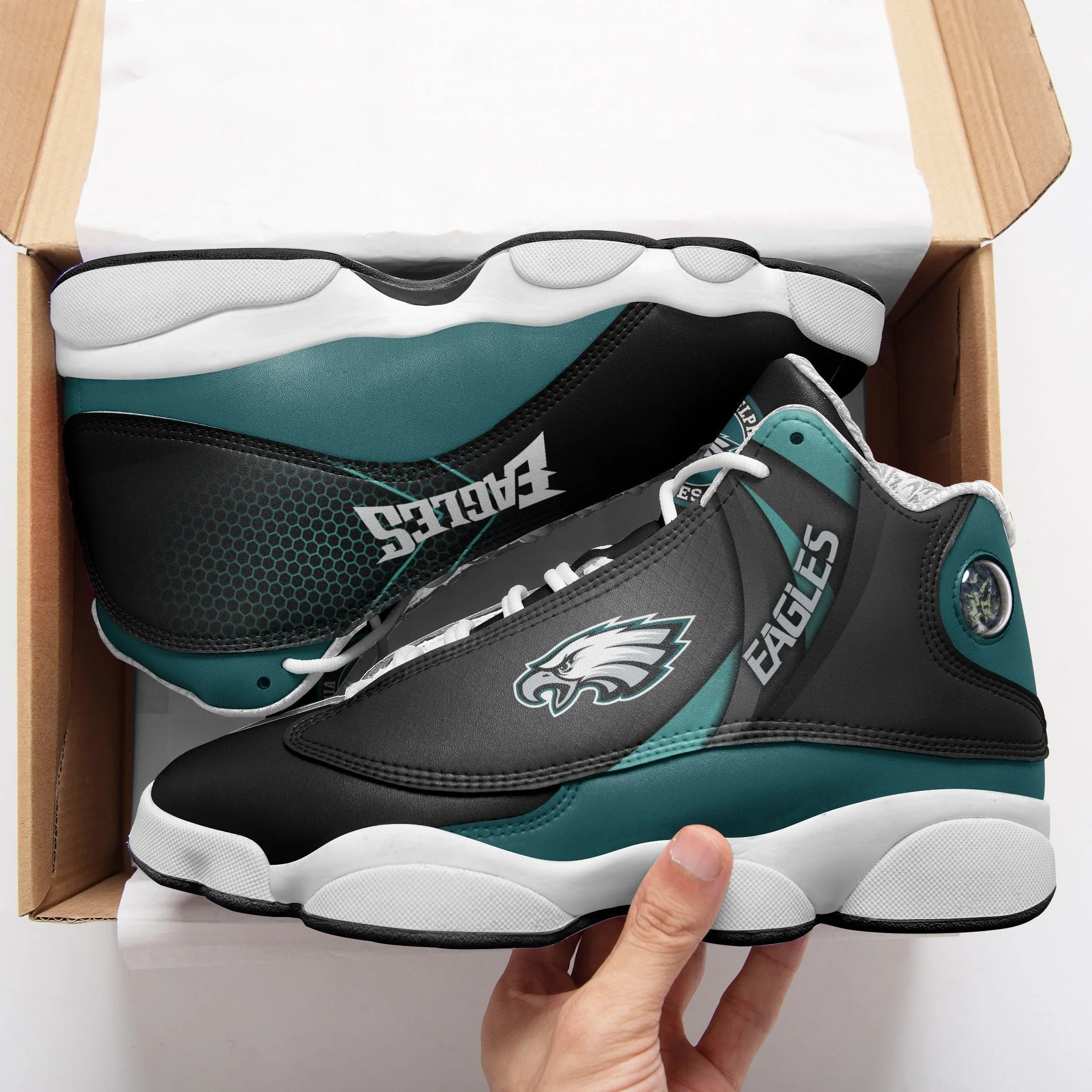 Philadelphia Eagles NFL AJ13 Sneakers Shoes For Men And Women 4