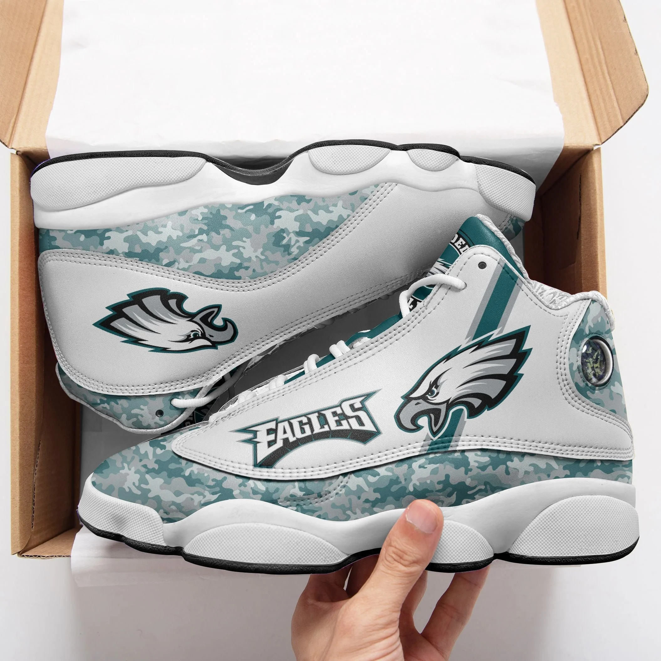 Philadelphia Eagles NFL AJ13 Sneakers Shoes For Men And Women 16