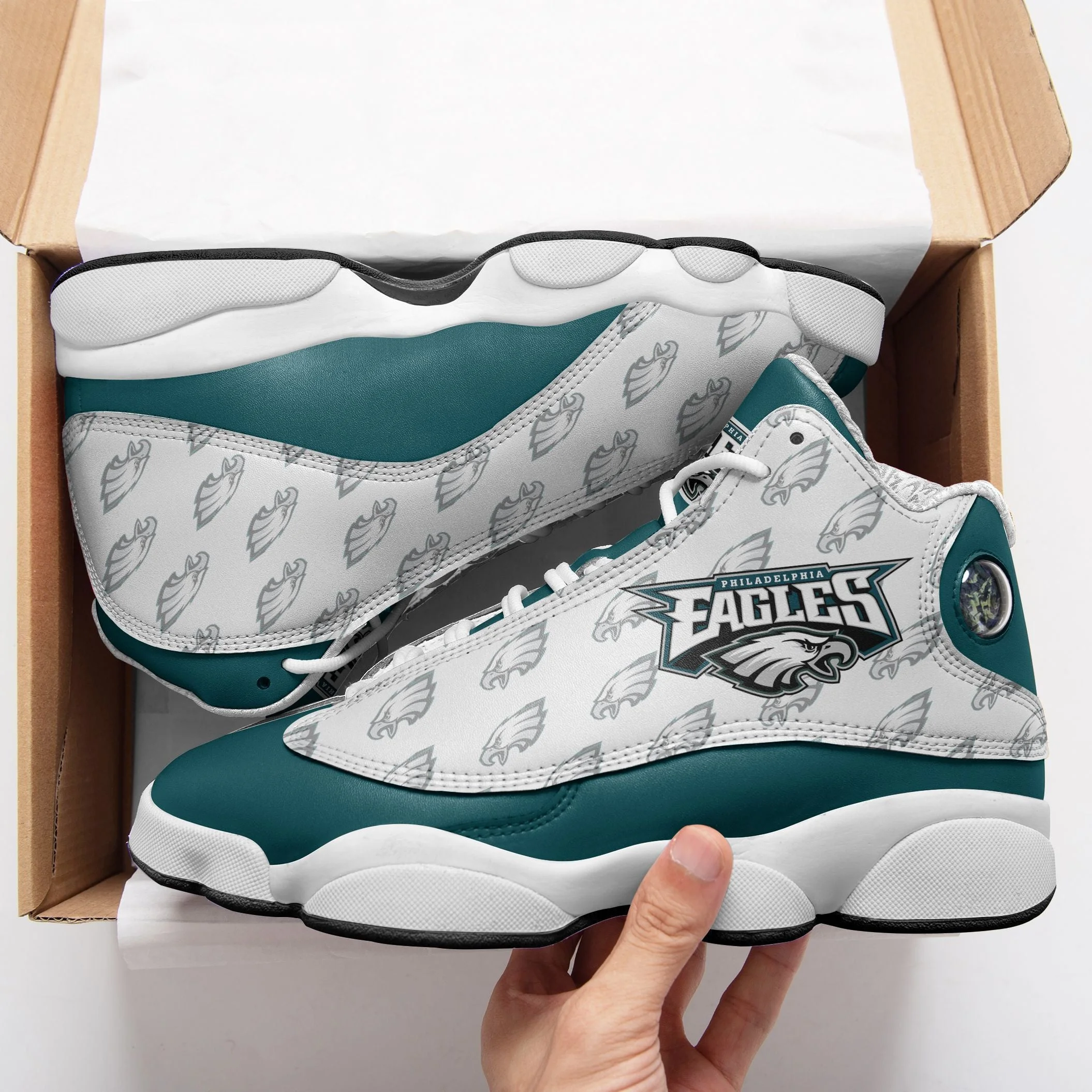 Philadelphia Eagles NFL AJ13 Sneakers Shoes For Men And Women 29