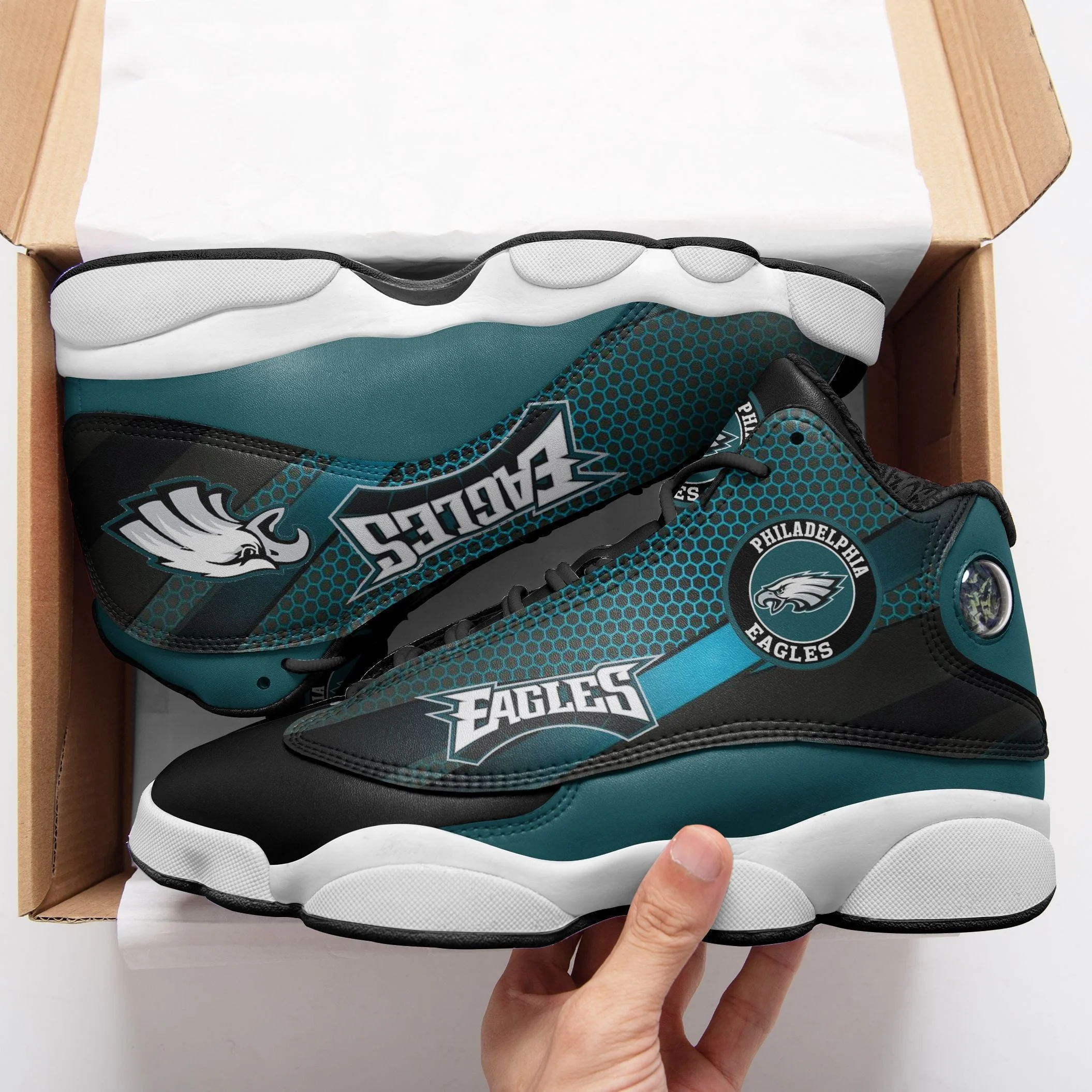 Philadelphia Eagles NFL AJ13 Sneakers Shoes For Men And Women 27