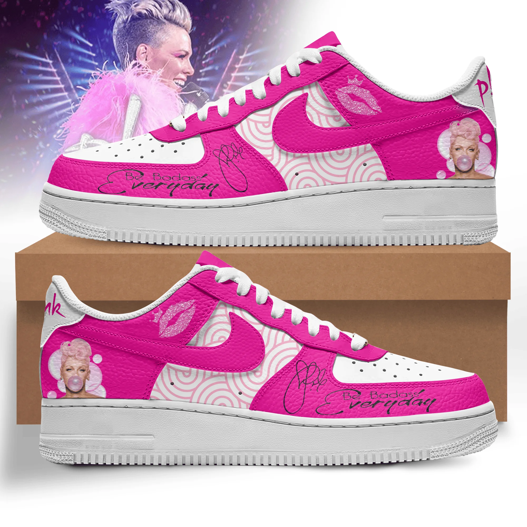 Pink Air Low-Top Sneakers Shoes For Men And Women