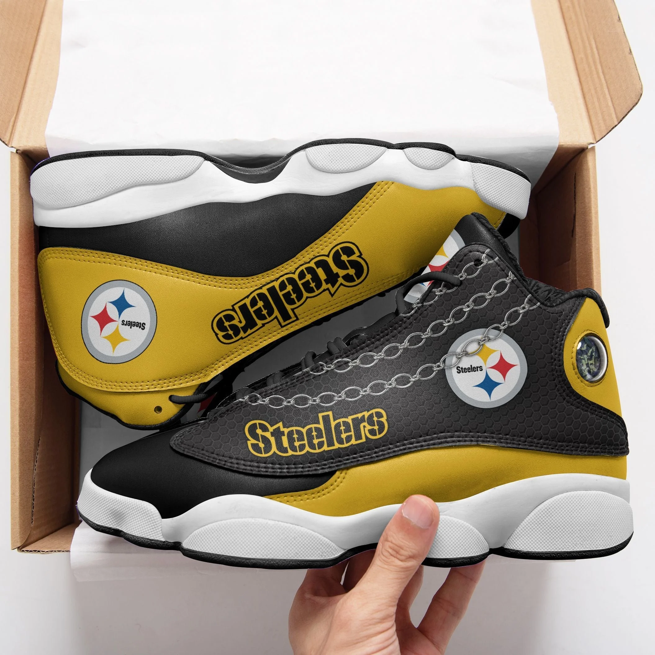 Pittsburgh Steelers NFL AJ13 Sneakers Shoes For Men And Women 87