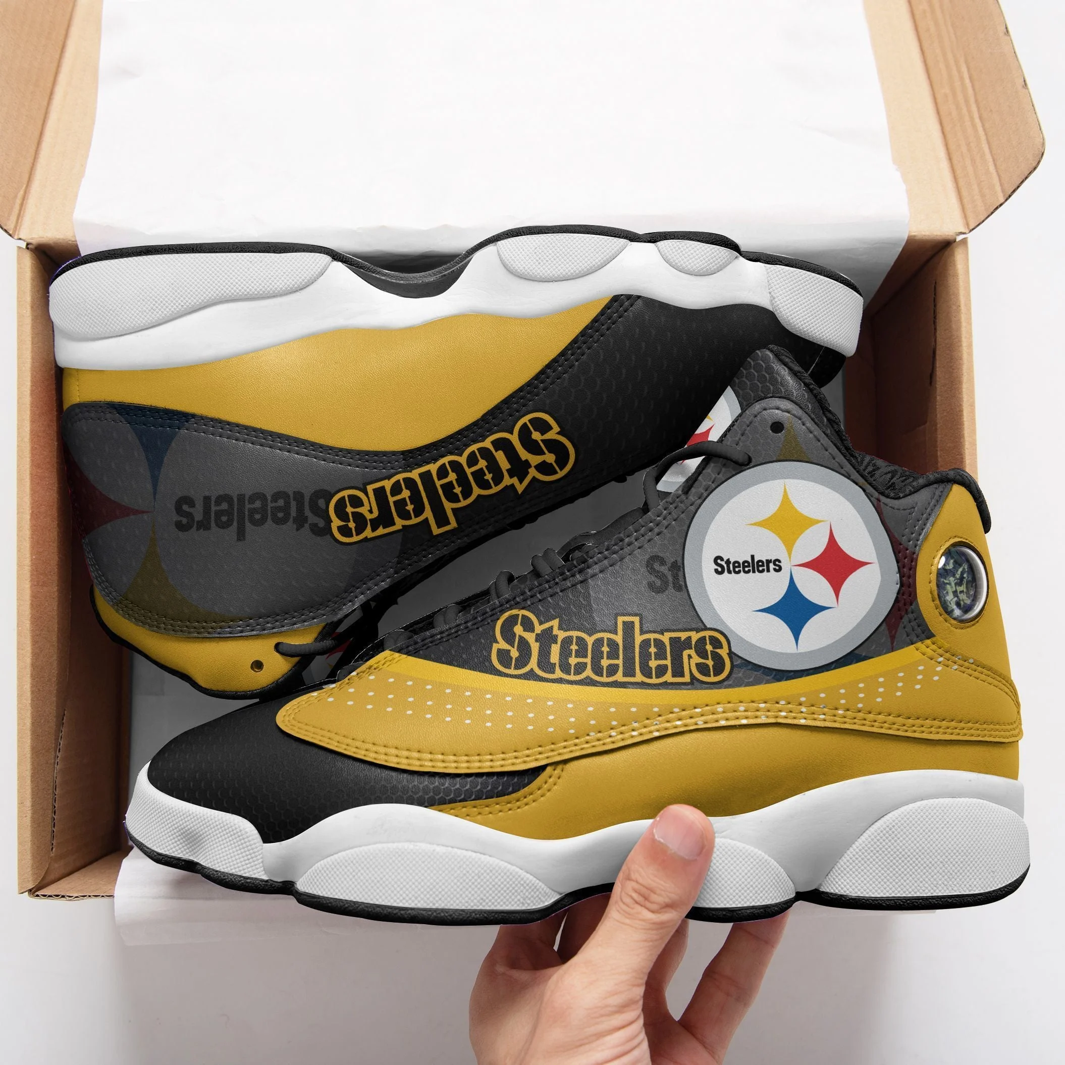 Pittsburgh Steelers NFL AJ13 Sneakers Shoes For Men And Women 30