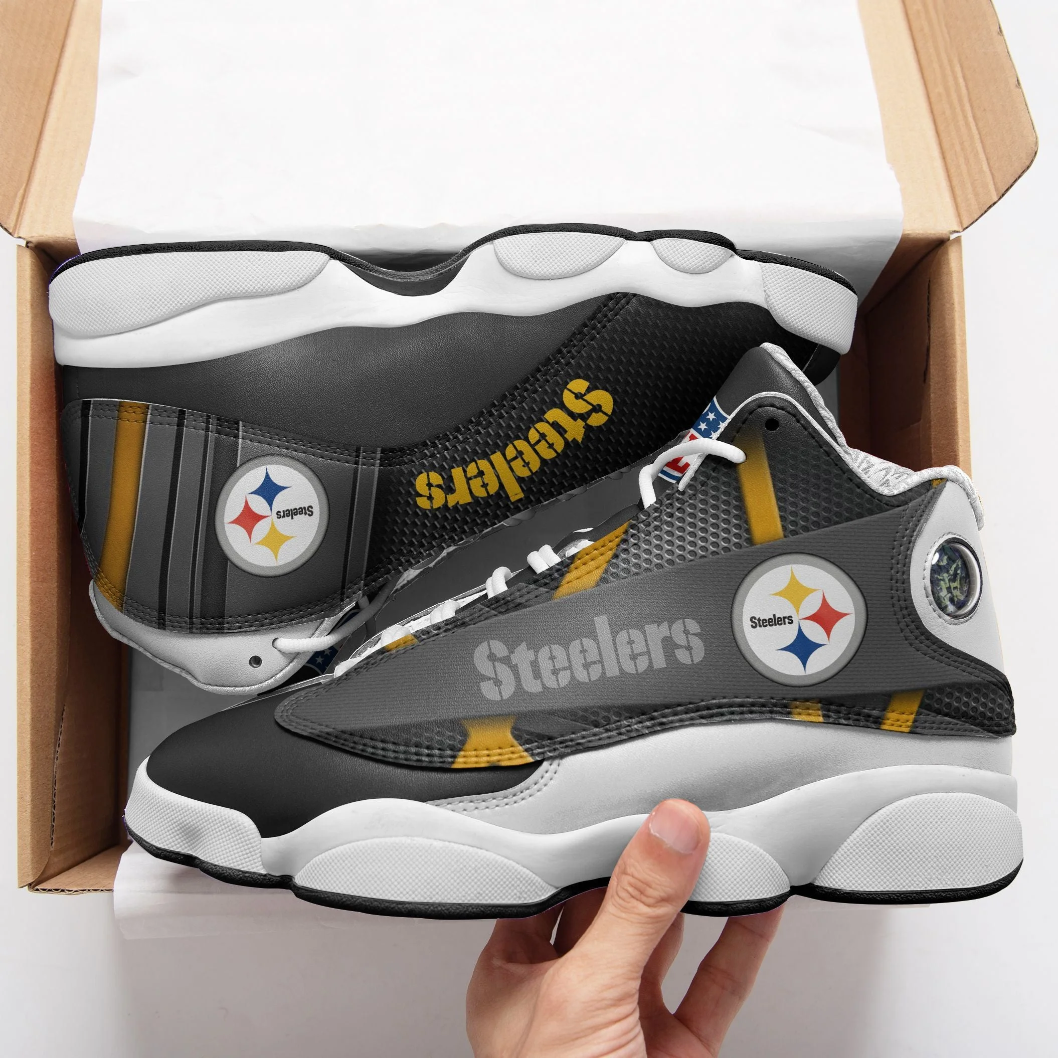 Pittsburgh Steelers NFL AJ13 Sneakers Shoes For Men And Women 22