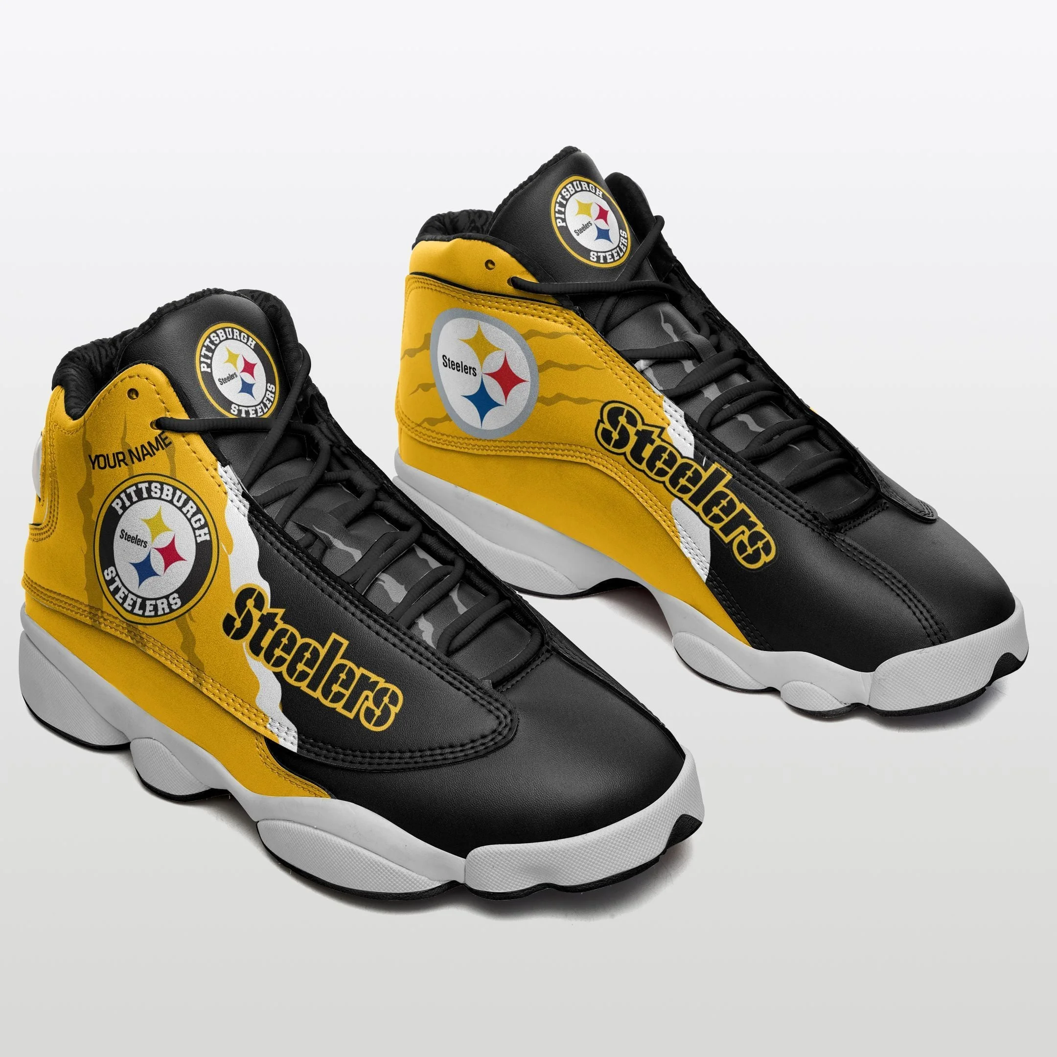 Pittsburgh Steelers NFL AJ13 Sneakers Shoes For Men And Women 88