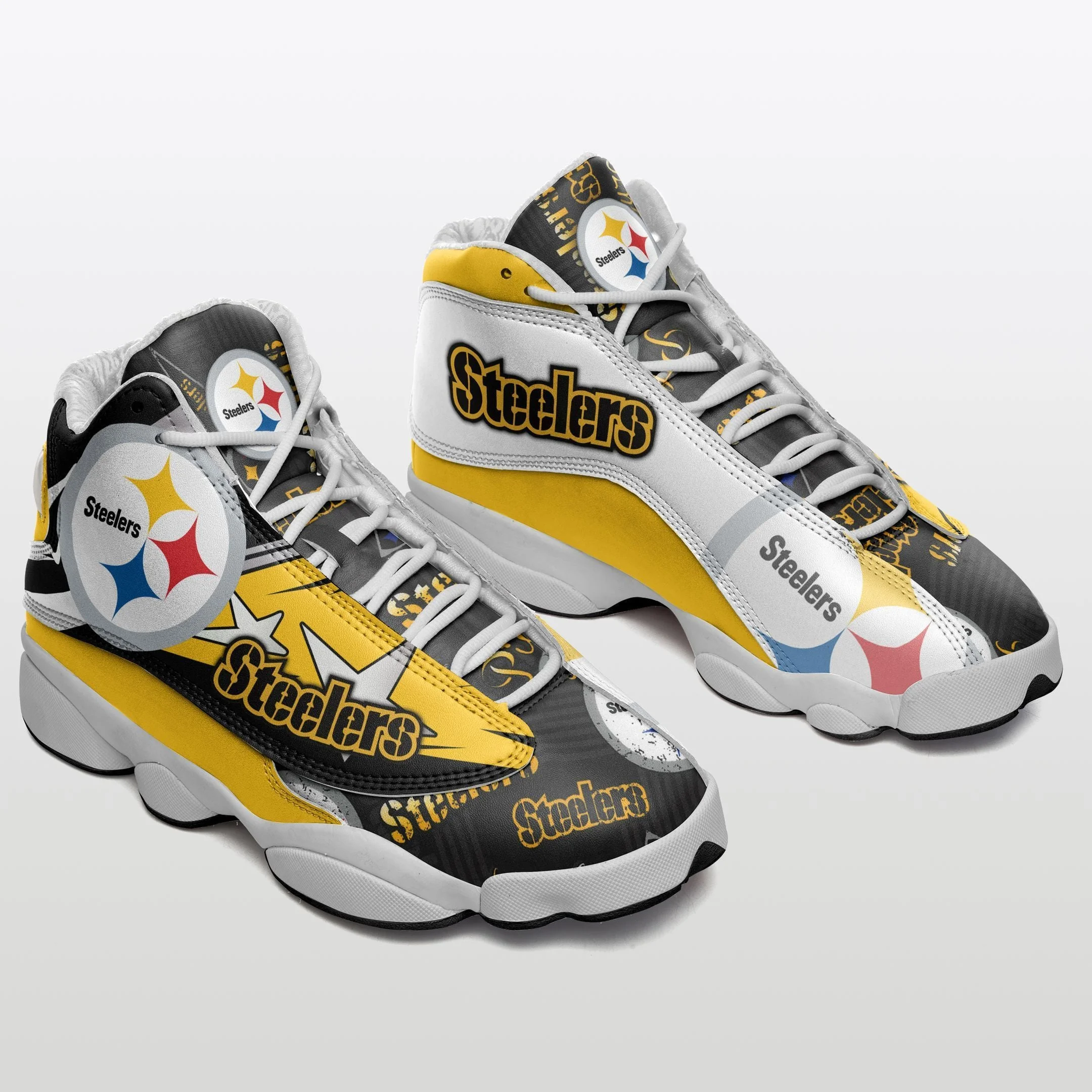 Pittsburgh Steelers NFL AJ13 Sneakers Shoes For Men And Women 17