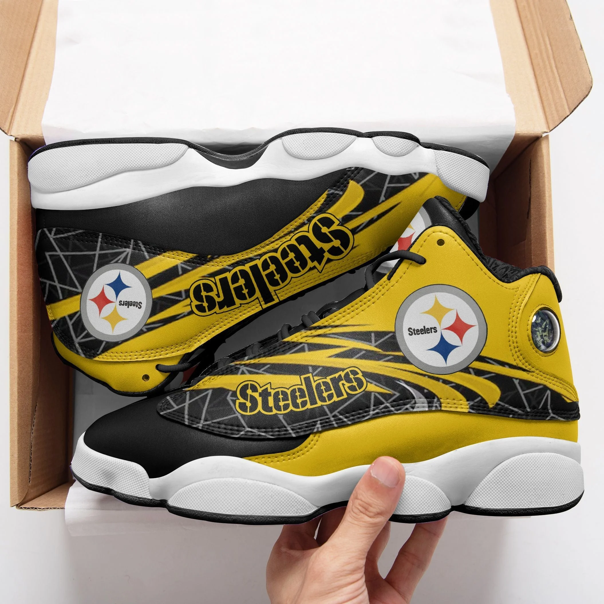 Pittsburgh Steelers NFL AJ13 Sneakers Shoes For Men And Women 92