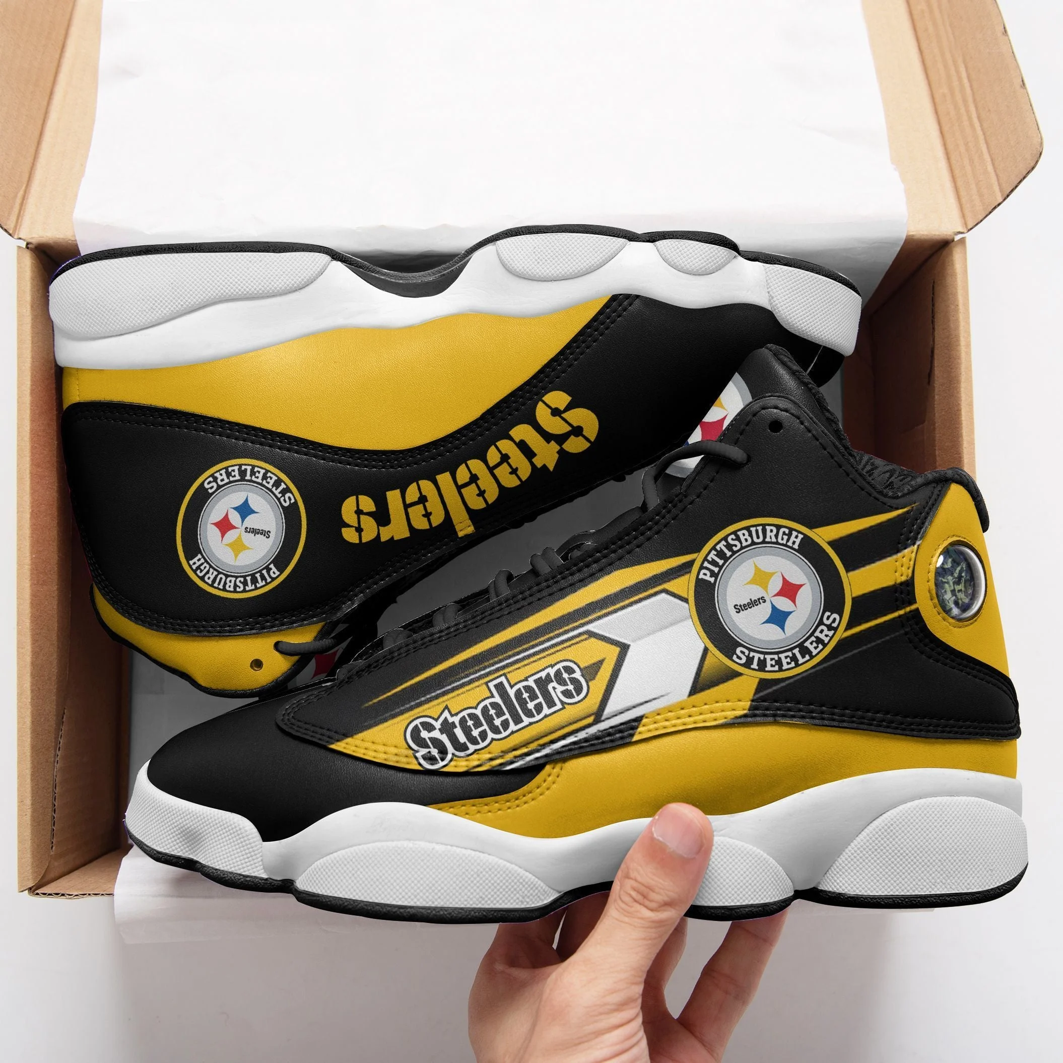 Pittsburgh Steelers NFL AJ13 Sneakers Shoes For Men And Women 89
