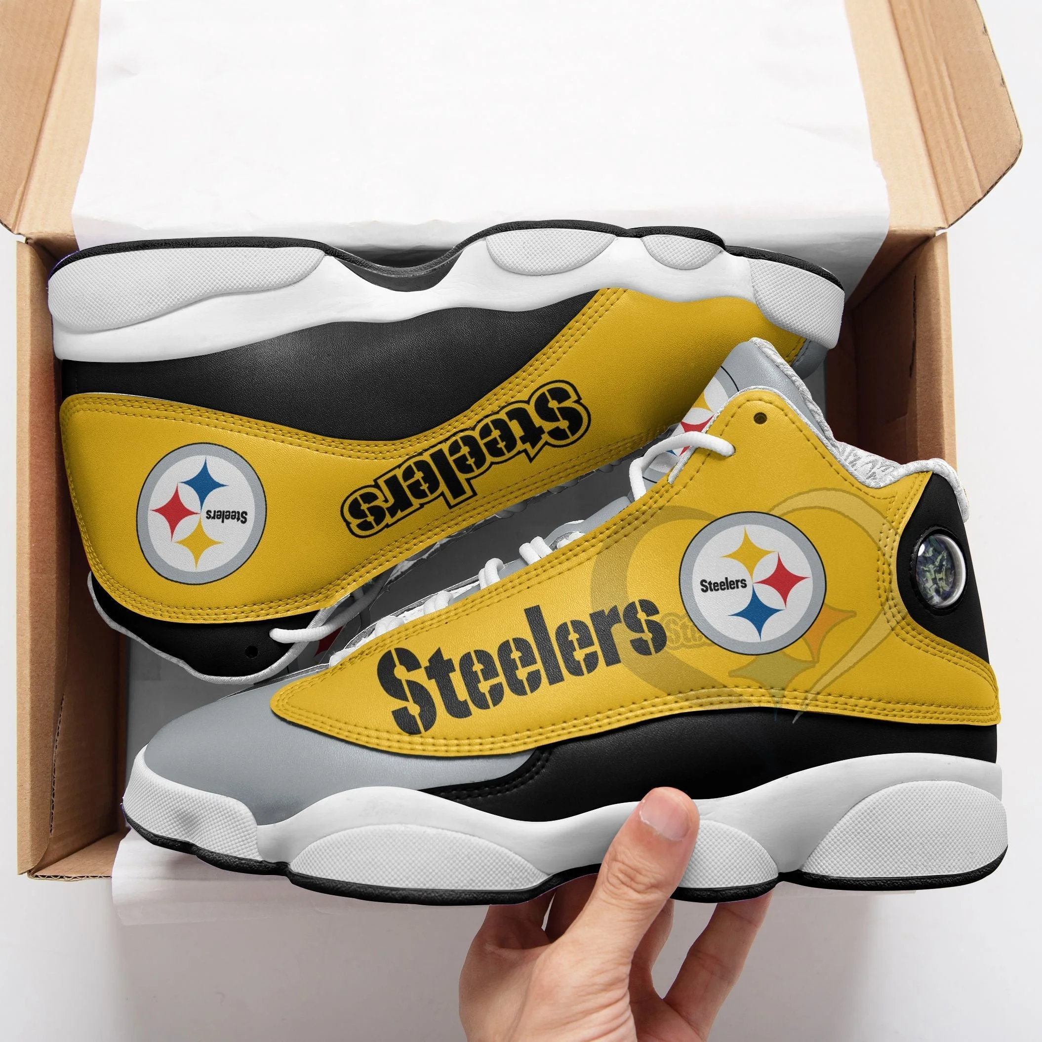 Pittsburgh Steelers NFL AJ13 Sneakers Shoes For Men And Women 56