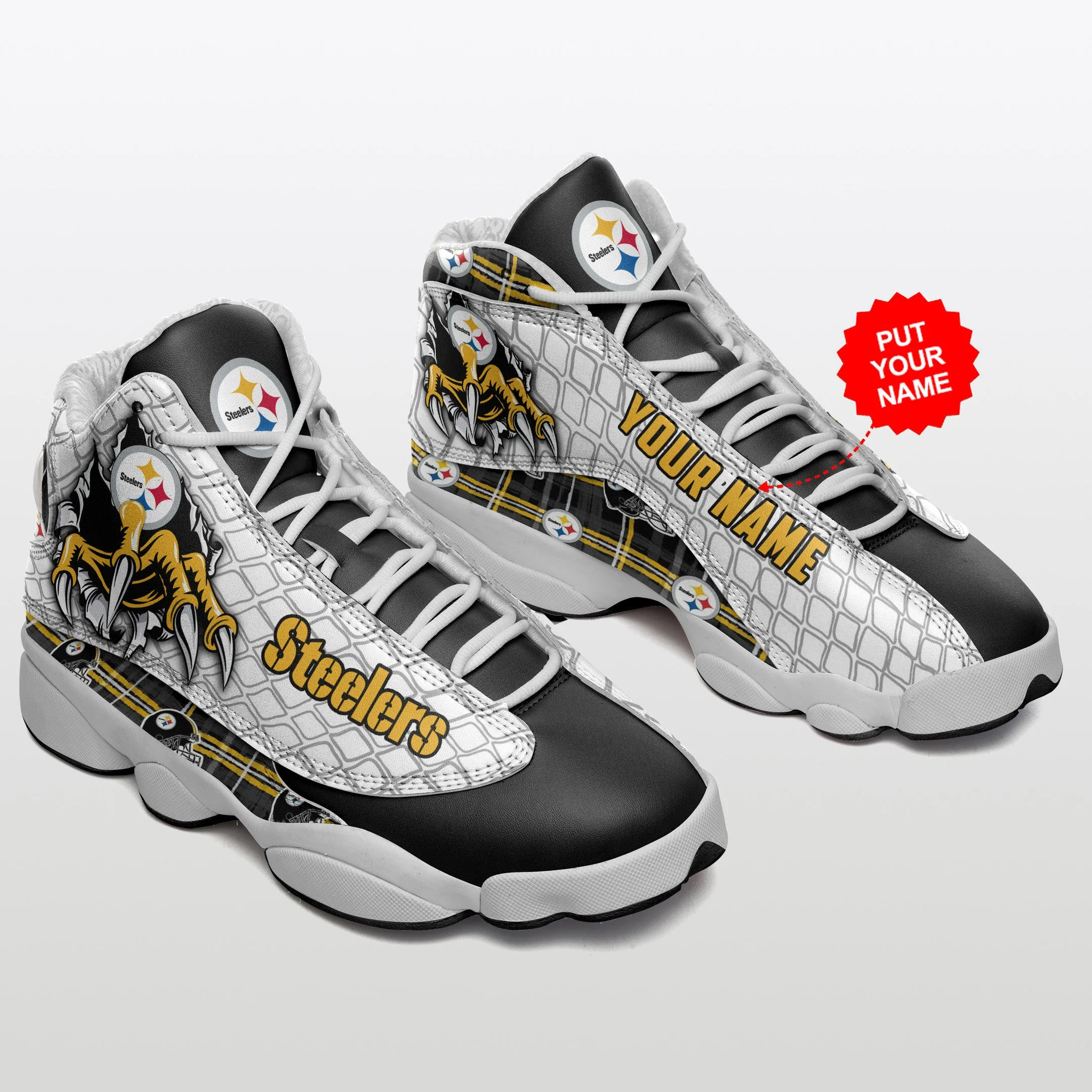 Pittsburgh Steelers NFL AJ13 Sneakers Shoes For Men And Women 3