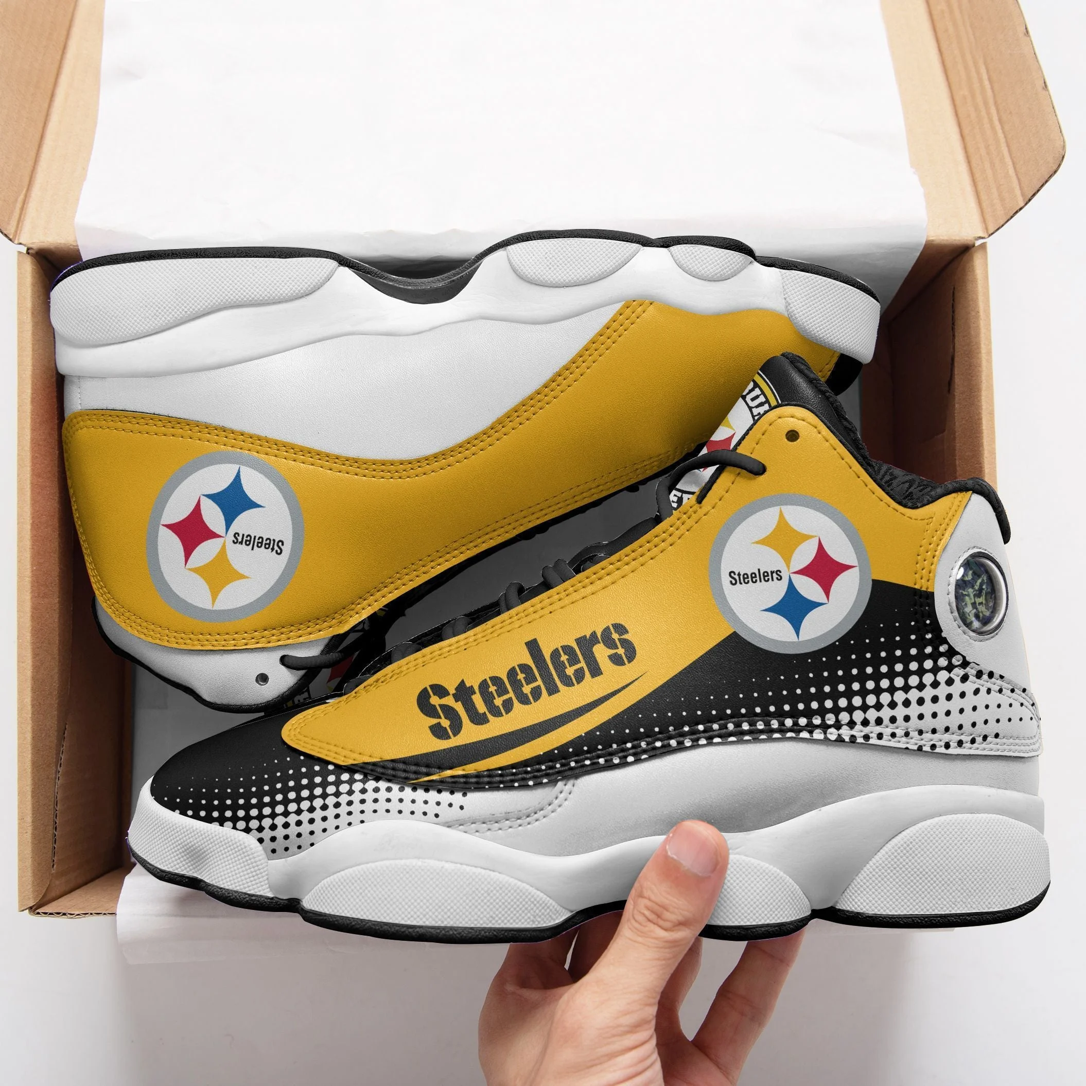 Pittsburgh Steelers NFL AJ13 Sneakers Shoes For Men And Women 54