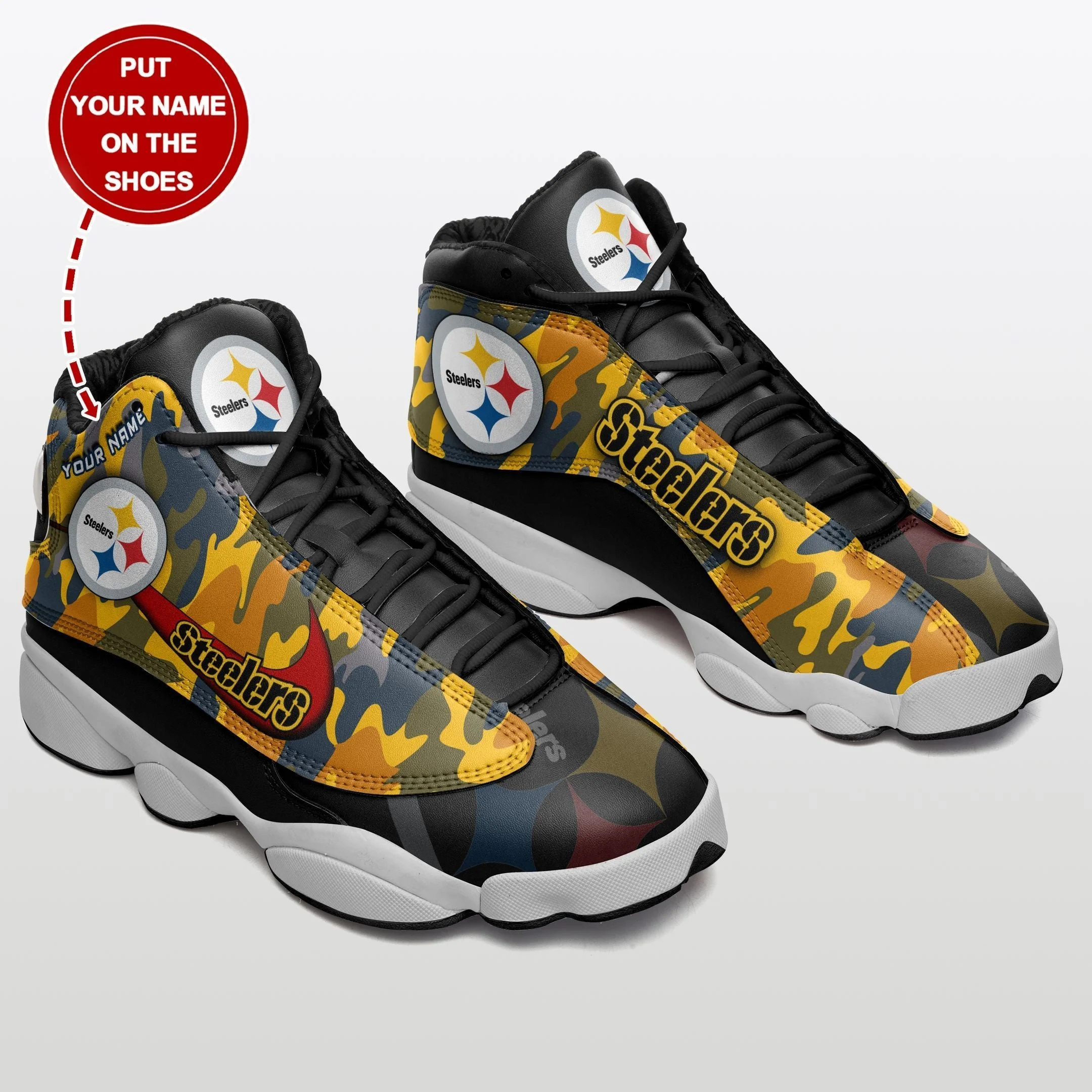 Pittsburgh Steelers NFL AJ13 Sneakers Shoes For Men And Women 43