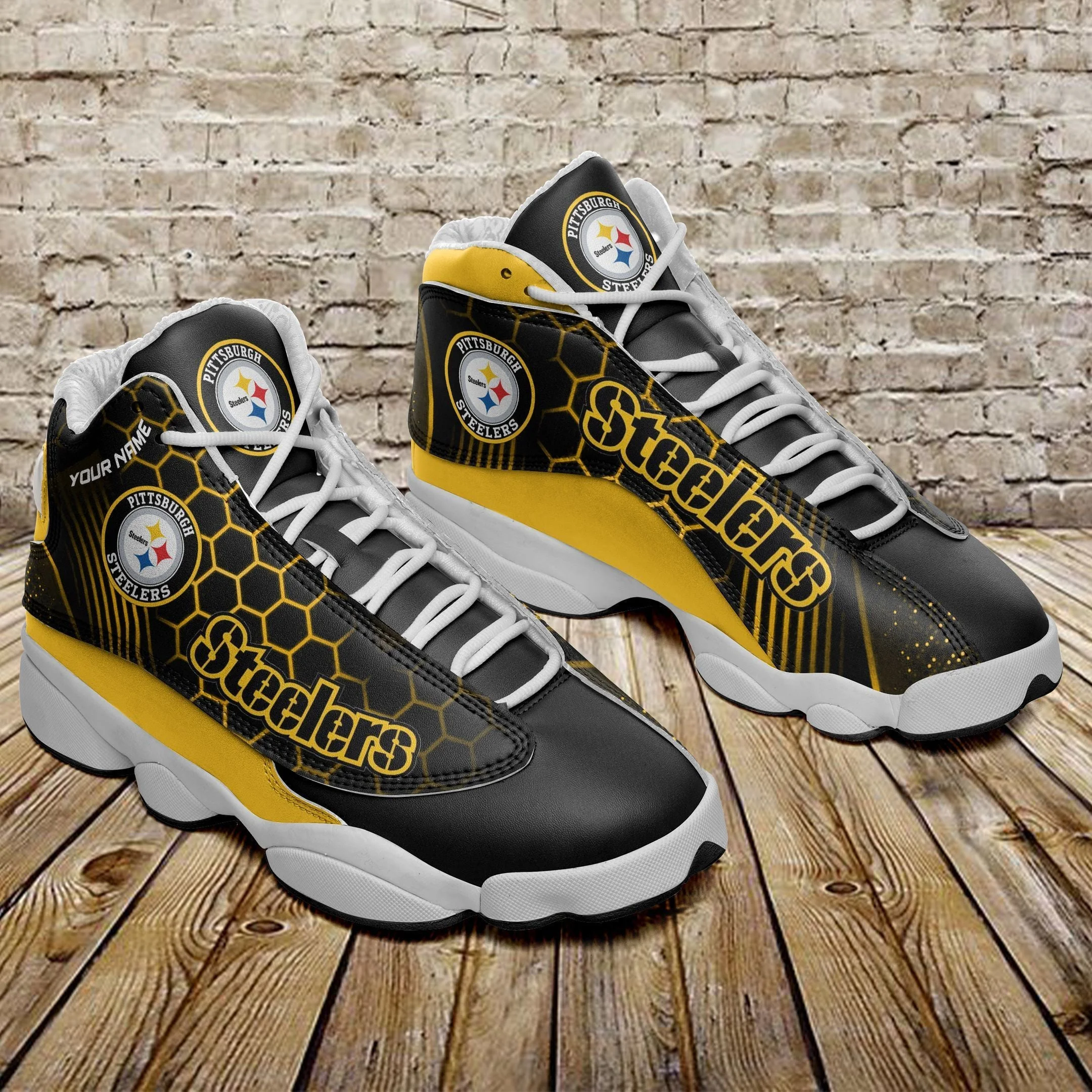 Pittsburgh Steelers NFL AJ13 Sneakers Shoes For Men And Women 68