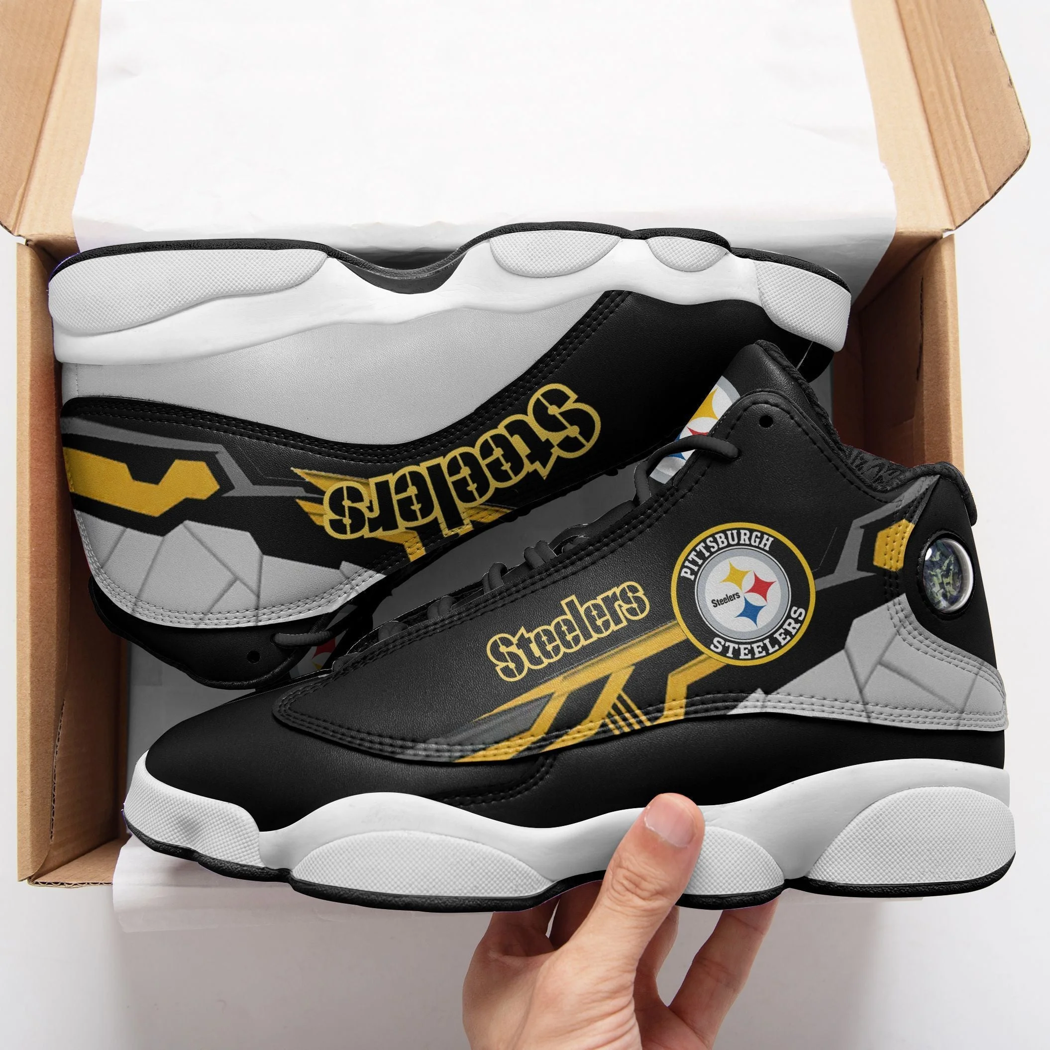 Pittsburgh Steelers NFL AJ13 Sneakers Shoes For Men And Women 39