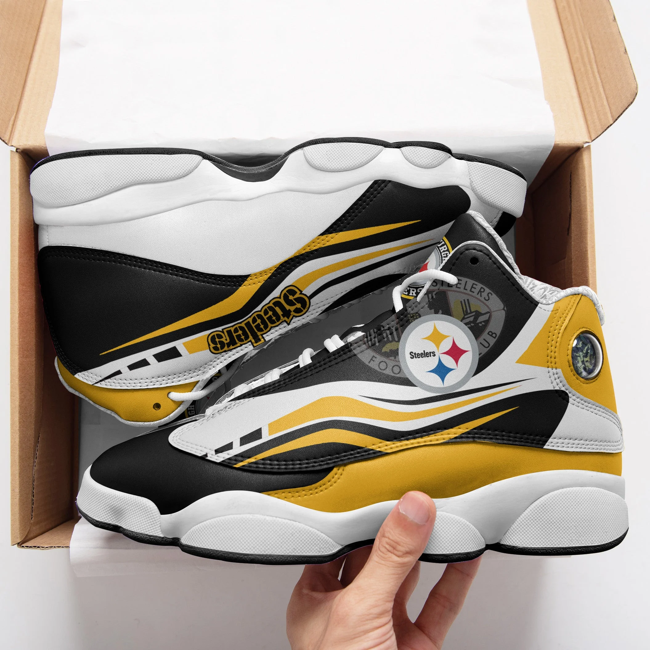 Pittsburgh Steelers NFL AJ13 Sneakers Shoes For Men And Women 64