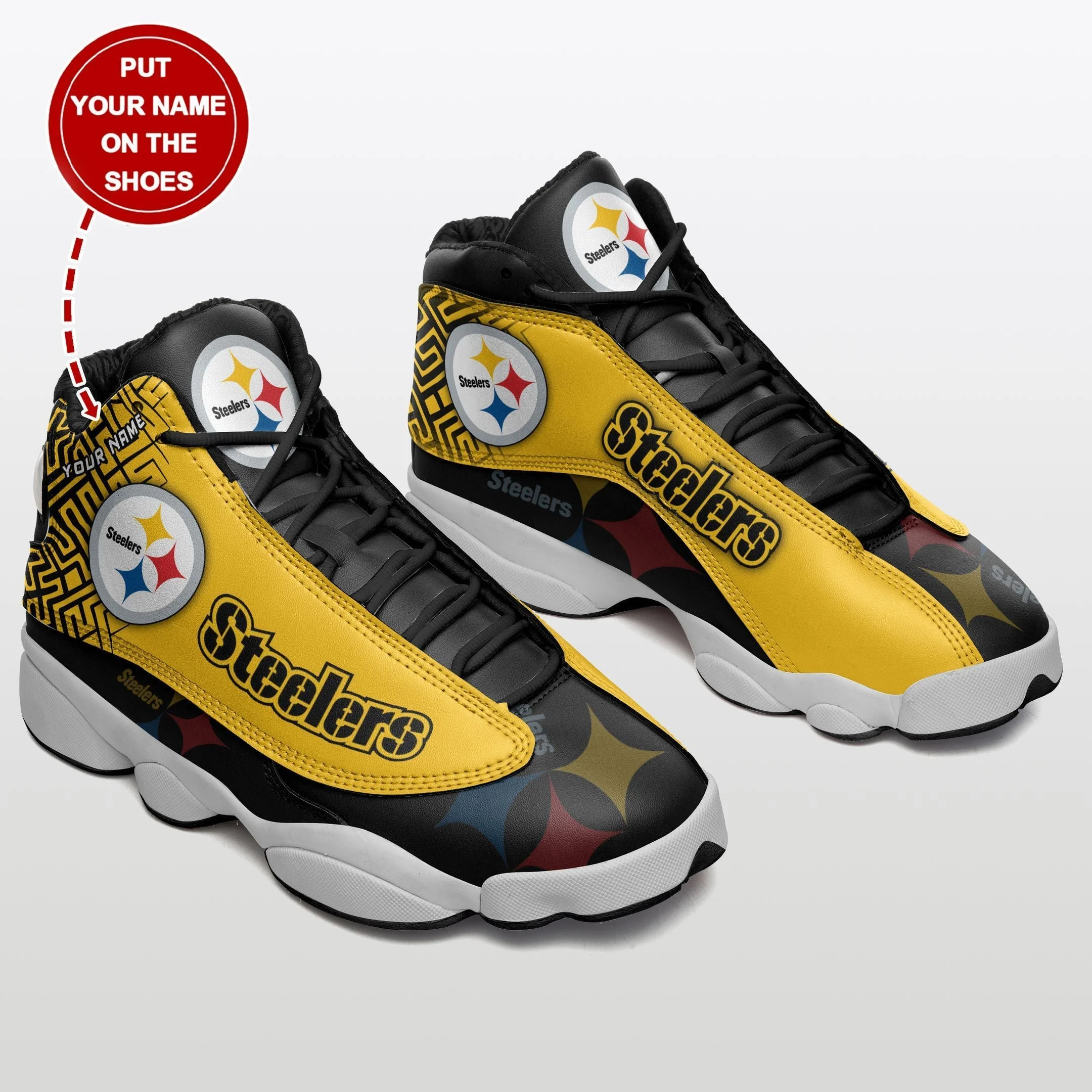 Pittsburgh Steelers NFL AJ13 Sneakers Shoes For Men And Women 44