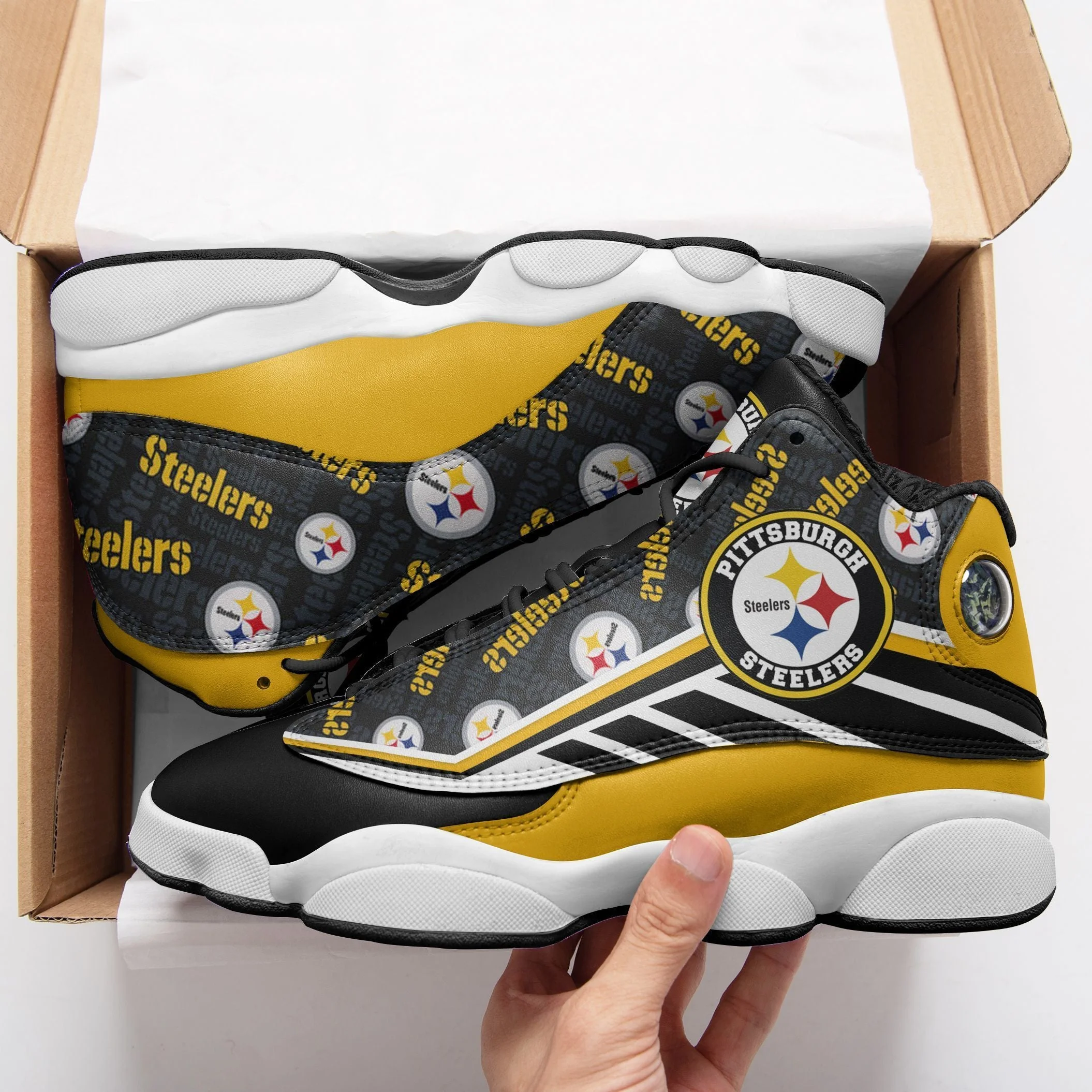 Pittsburgh Steelers NFL AJ13 Sneakers Shoes For Men And Women 80