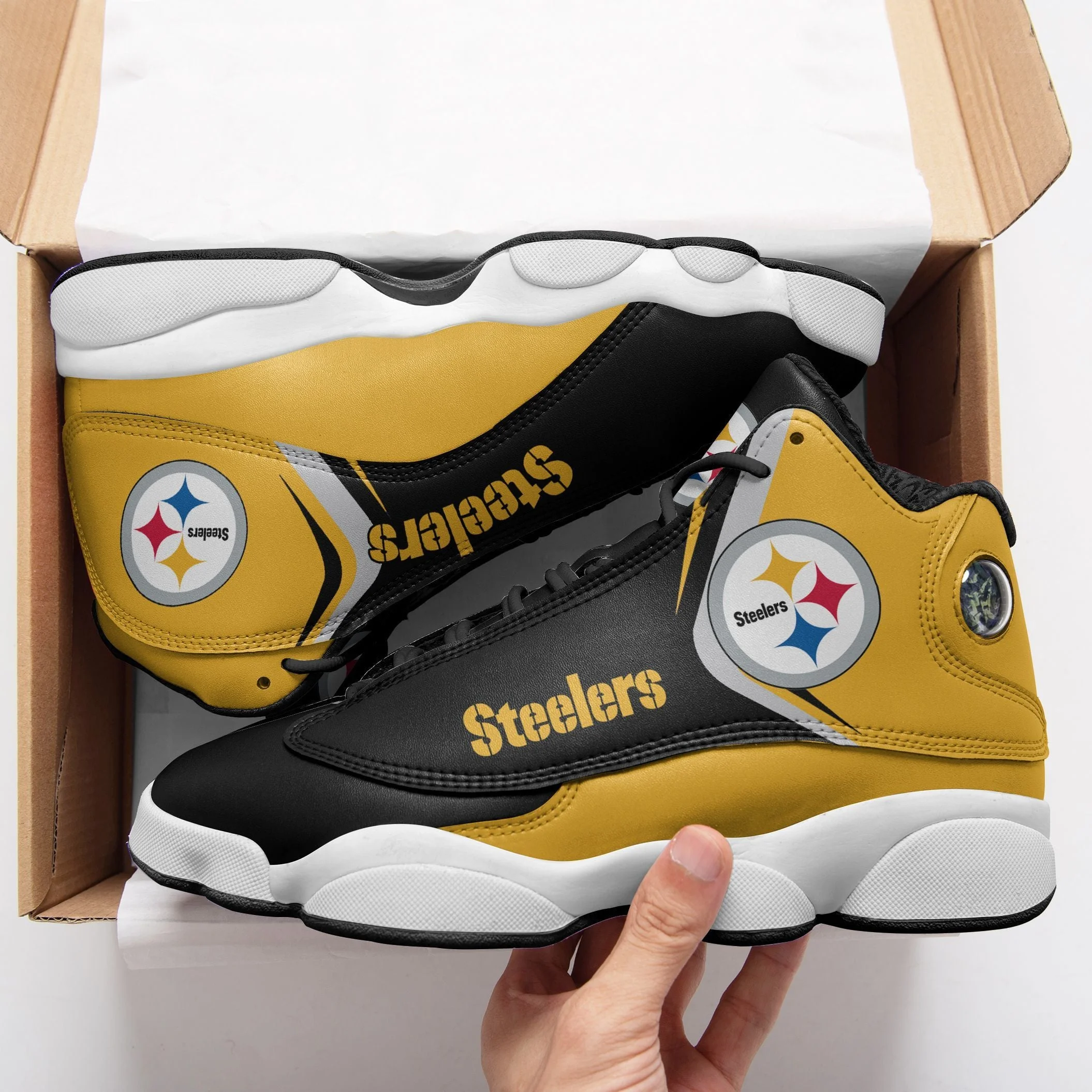 Pittsburgh Steelers NFL AJ13 Sneakers Shoes For Men And Women 82