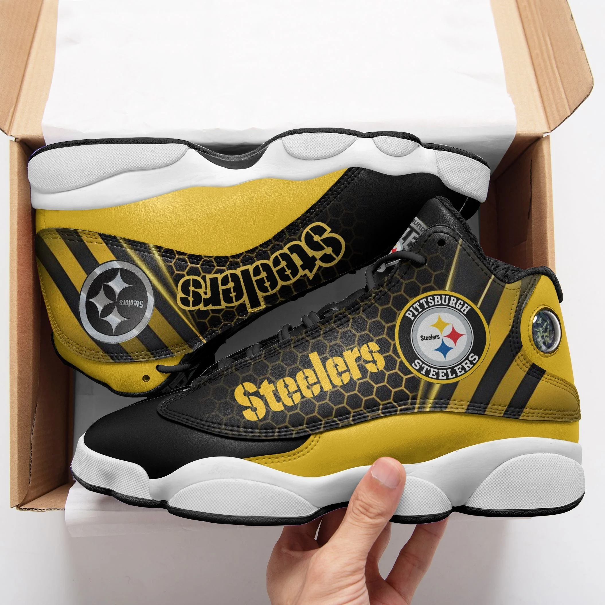 Pittsburgh Steelers NFL AJ13 Sneakers Shoes For Men And Women 23
