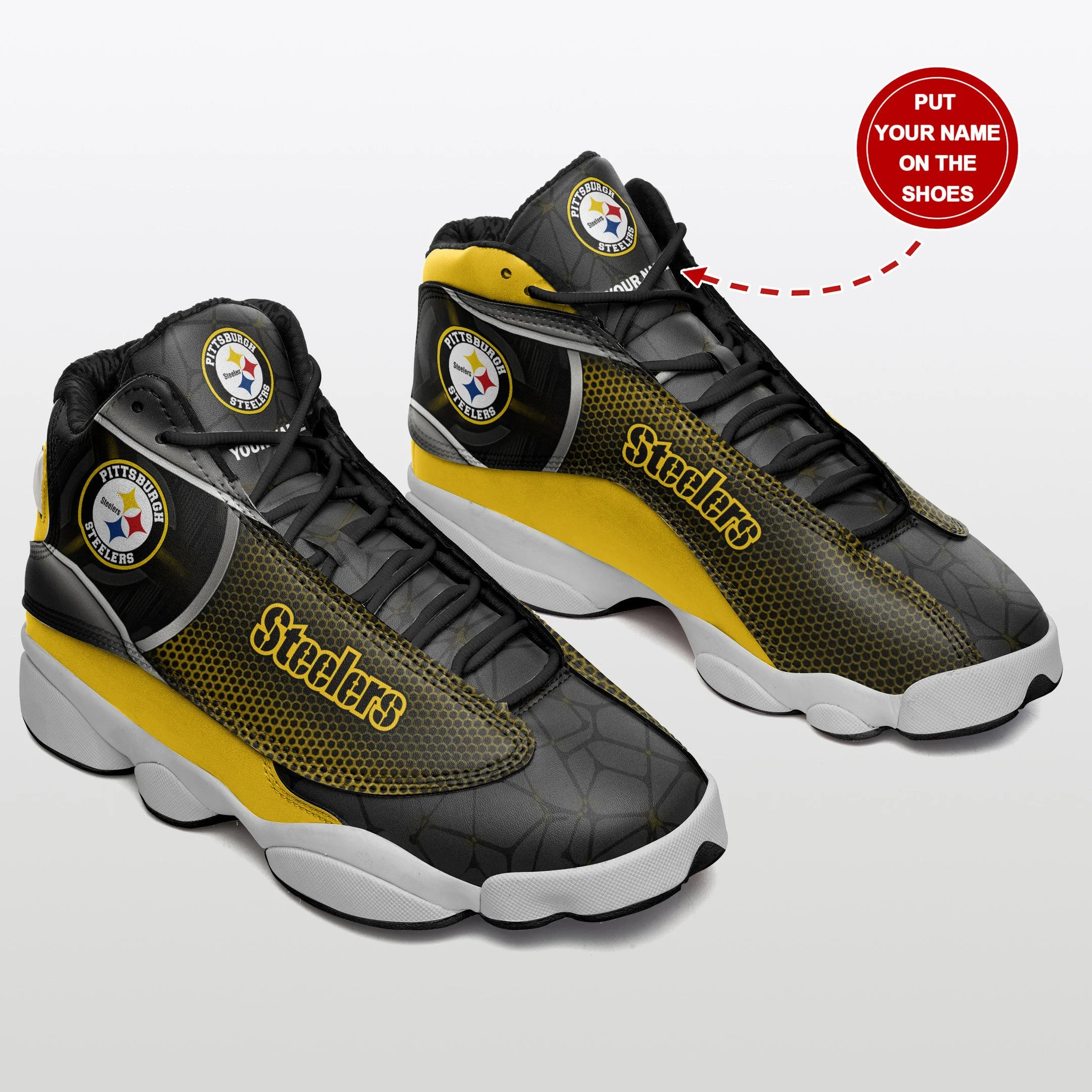 Pittsburgh Steelers NFL AJ13 Sneakers Shoes For Men And Women 36