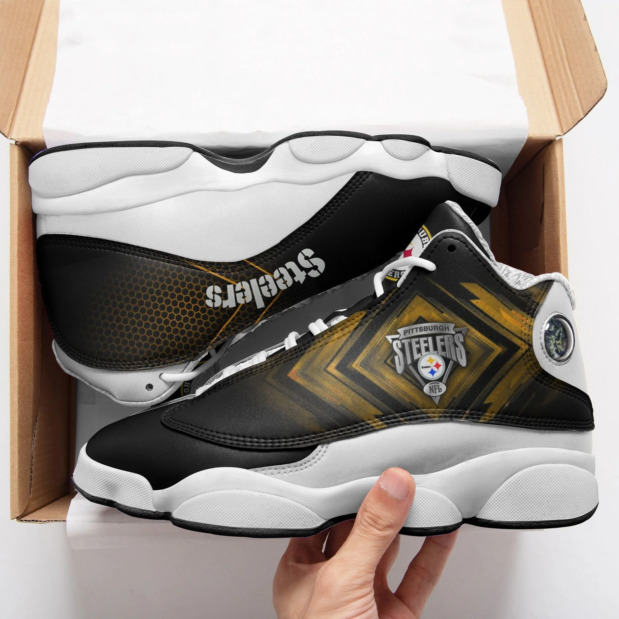 Pittsburgh Steelers NFL AJ13 Sneakers Shoes For Men And Women 59