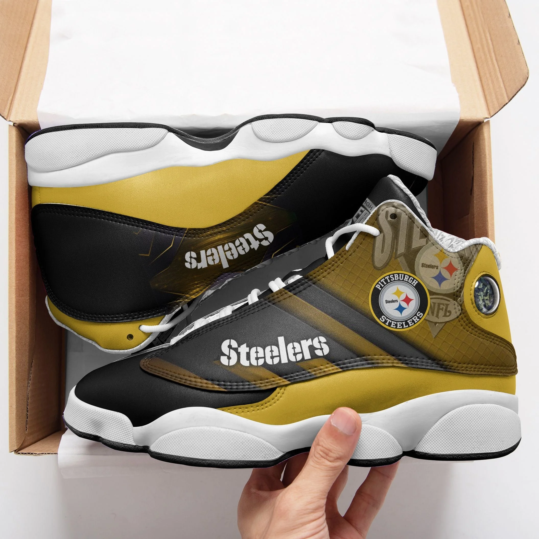 Pittsburgh Steelers NFL AJ13 Sneakers Shoes For Men And Women 63