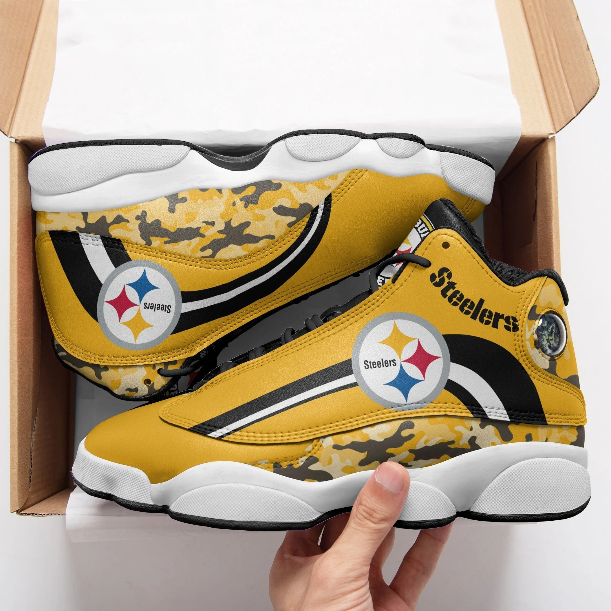 Pittsburgh Steelers NFL AJ13 Sneakers Shoes For Men And Women 49