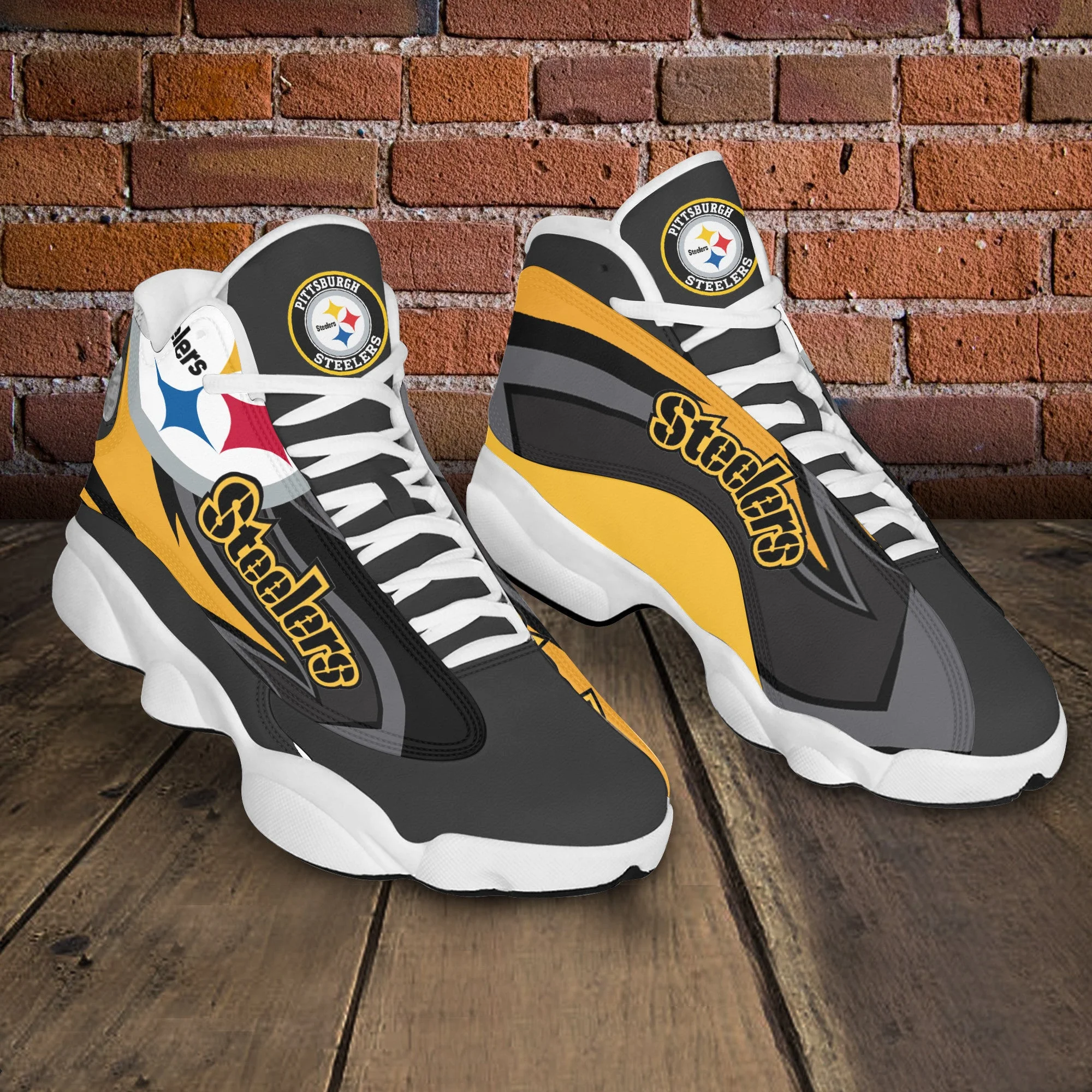 Pittsburgh Steelers NFL AJ13 Sneakers Shoes For Men And Women 46