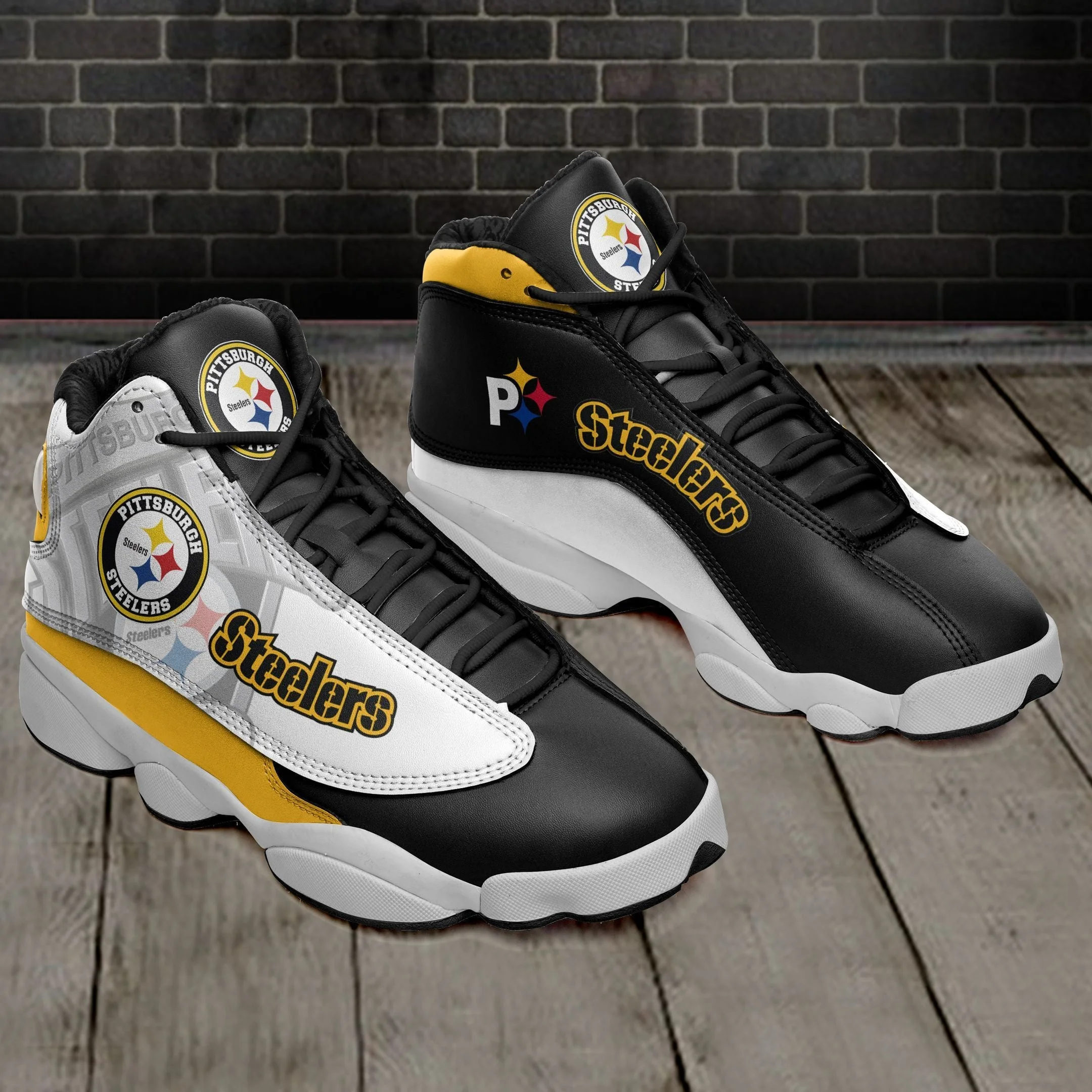Pittsburgh Steelers NFL AJ13 Sneakers Shoes For Men And Women 86