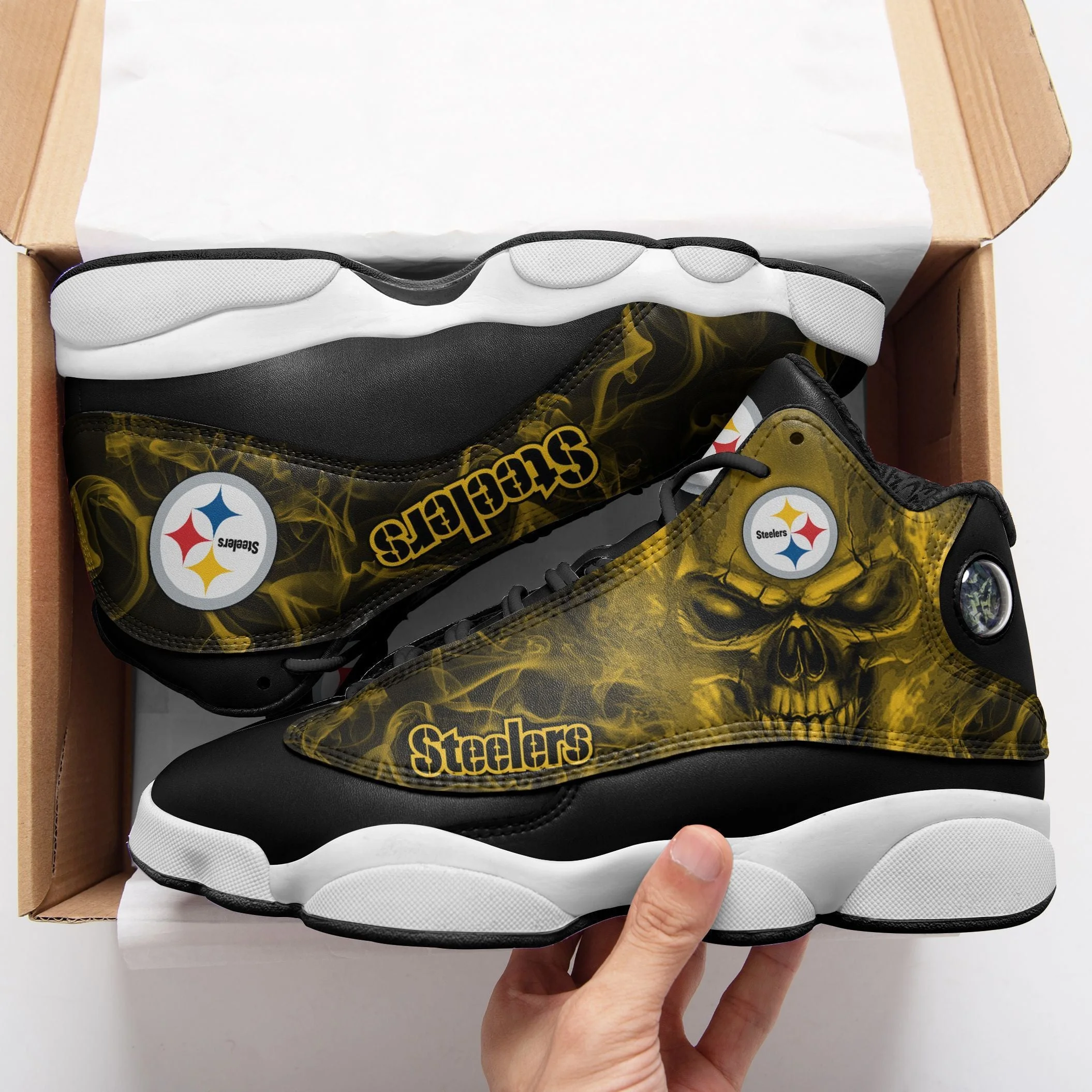 Pittsburgh Steelers NFL AJ13 Sneakers Shoes For Men And Women 50