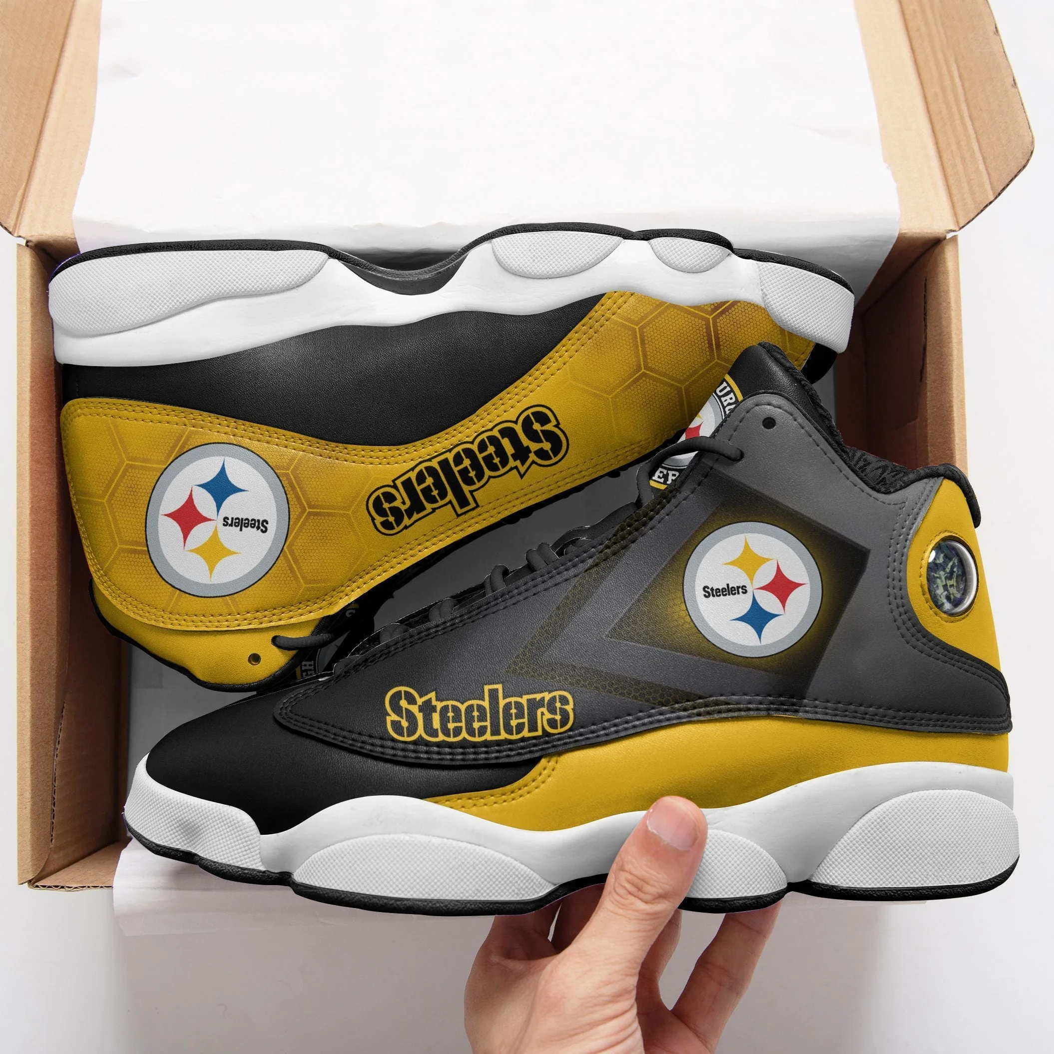 Pittsburgh Steelers NFL AJ13 Sneakers Shoes For Men And Women 72