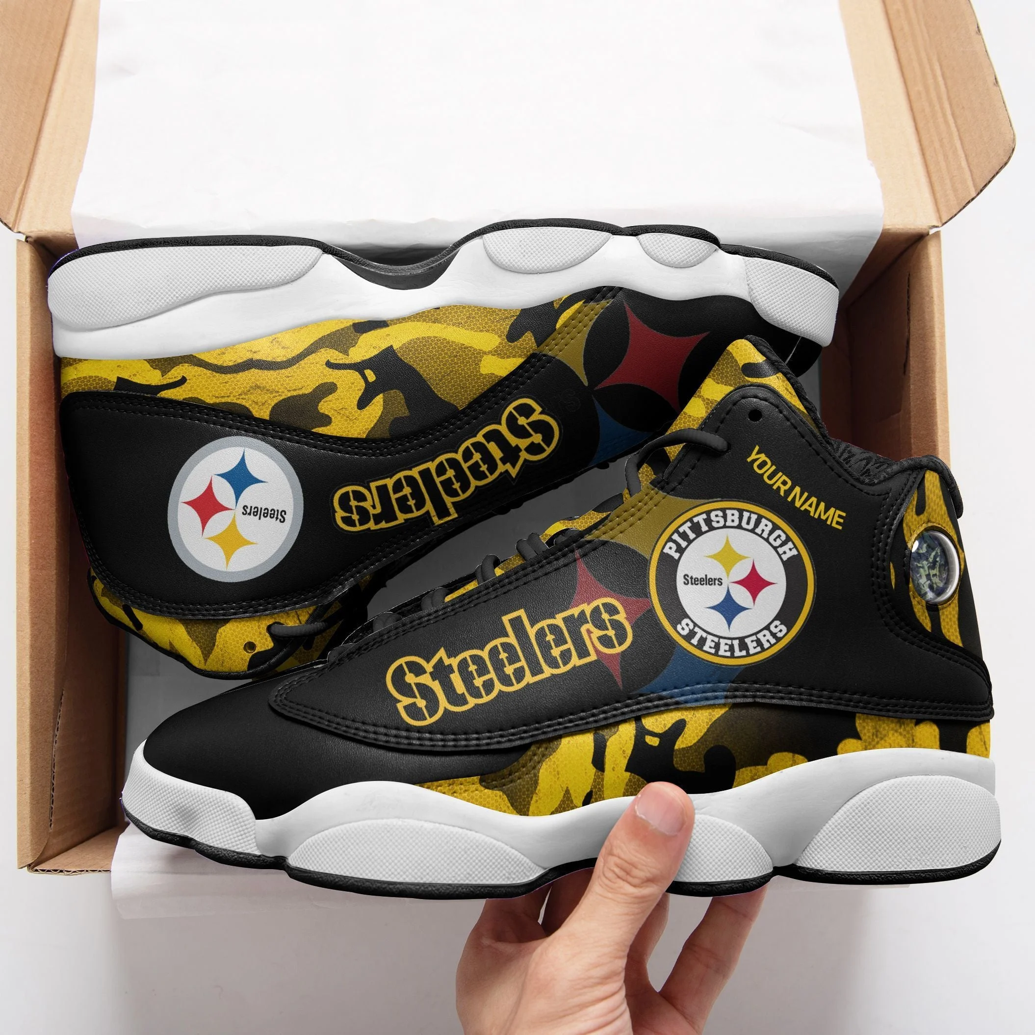 Pittsburgh Steelers NFL AJ13 Sneakers Shoes For Men And Women 55