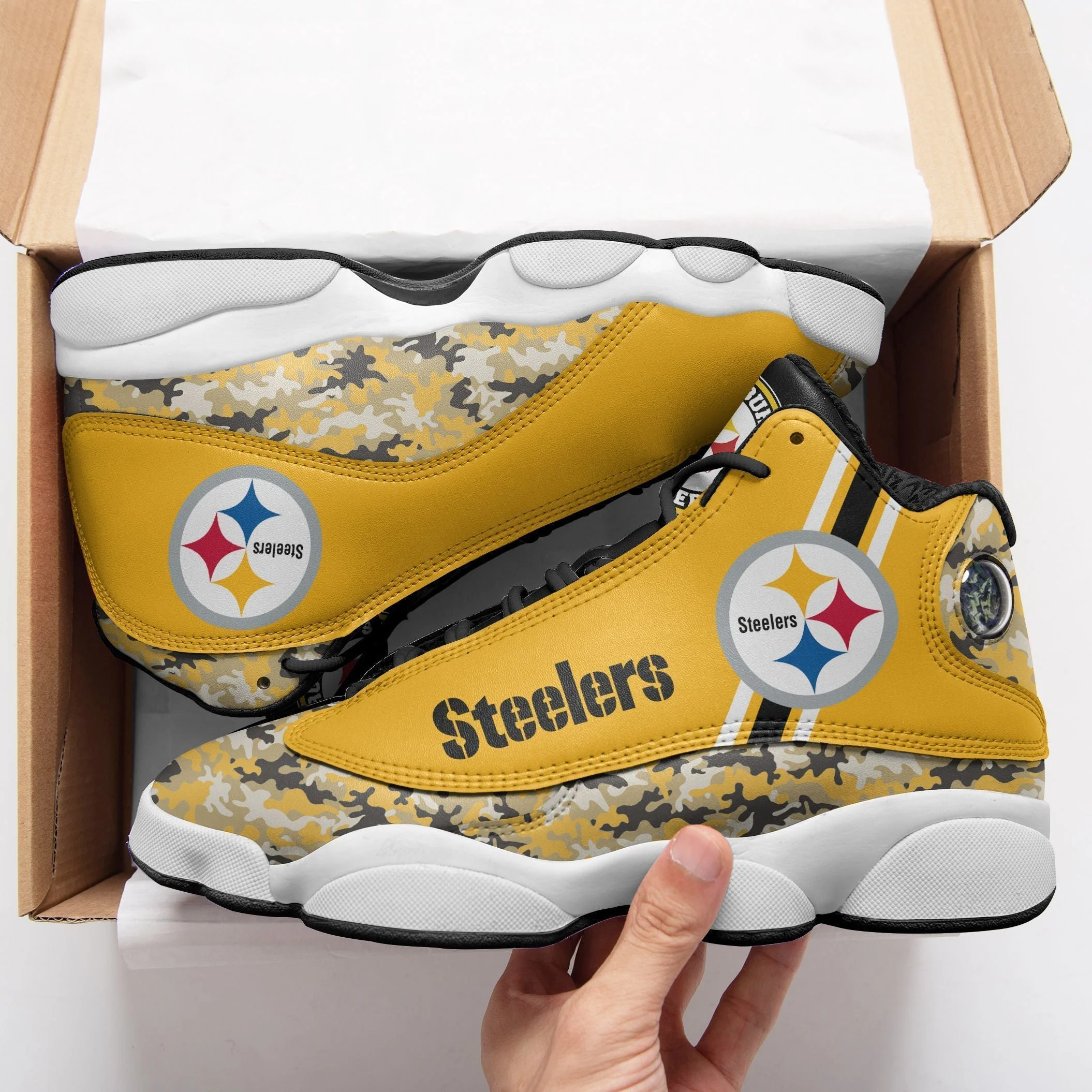 Pittsburgh Steelers NFL AJ13 Sneakers Shoes For Men And Women 20