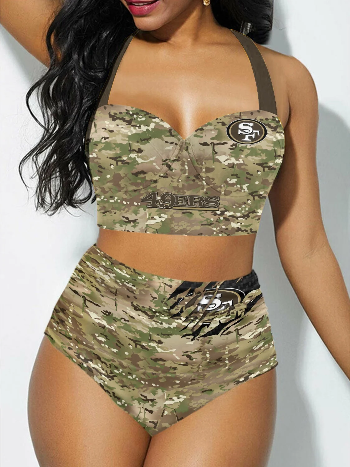San Francisco 49Ers Sexy Print Bikini Swimsuit St7580