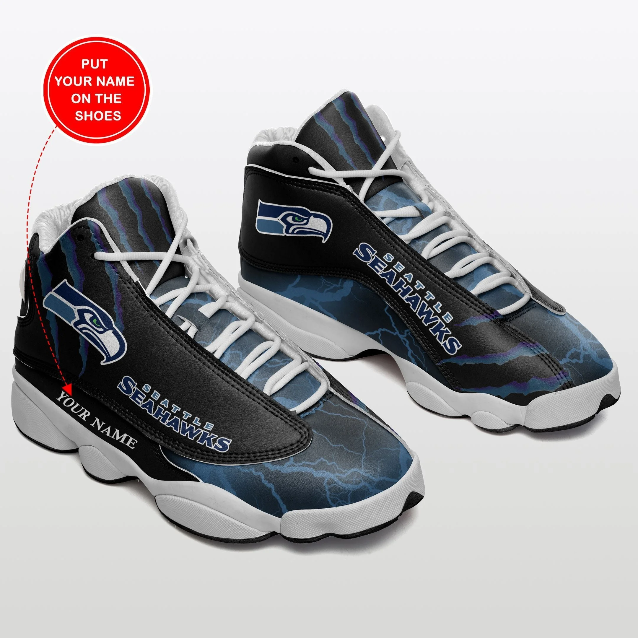 Seattle Seahawks NFL AJ13 Sneakers Shoes For Men And Women 16