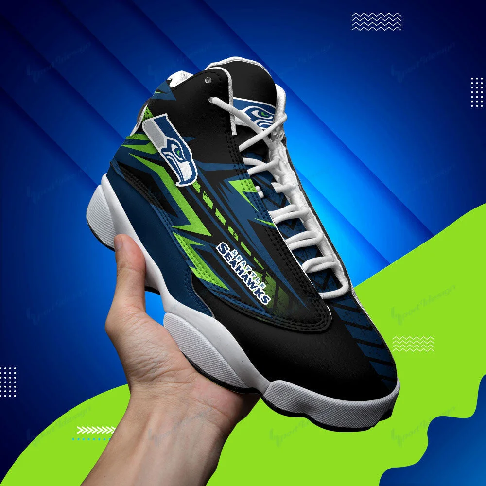 Seattle Seahawks NFL AJ13 Sneakers Shoes For Men And Women 5