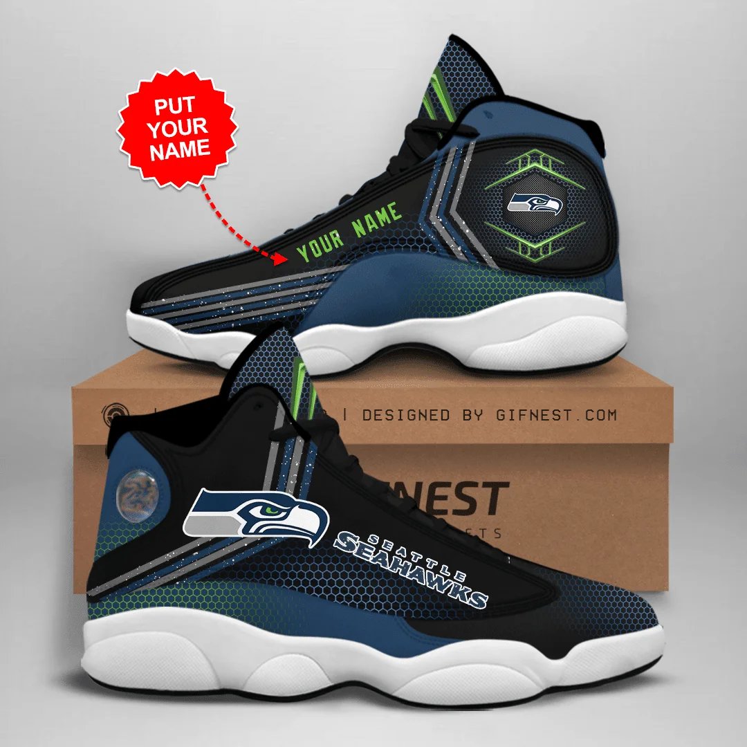 Seattle Seahawks NFL AJ13 Sneakers Shoes For Men And Women 13