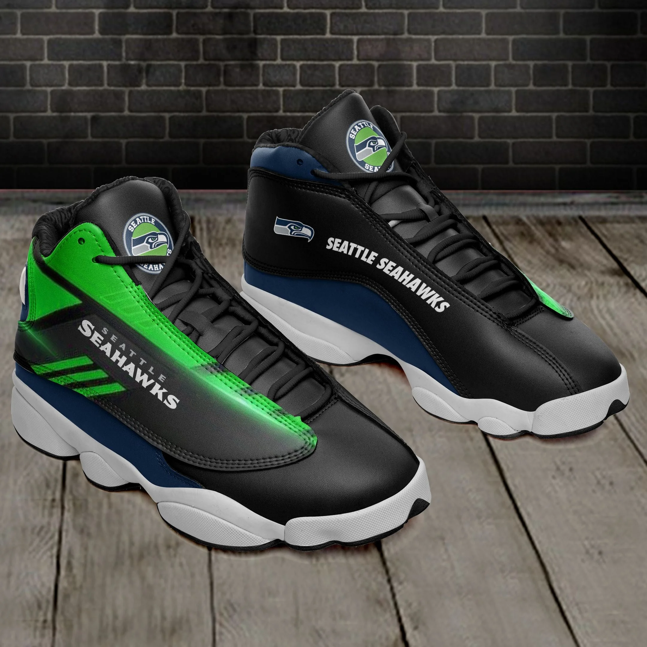 Seattle Seahawks NFL AJ13 Sneakers Shoes For Men And Women 8